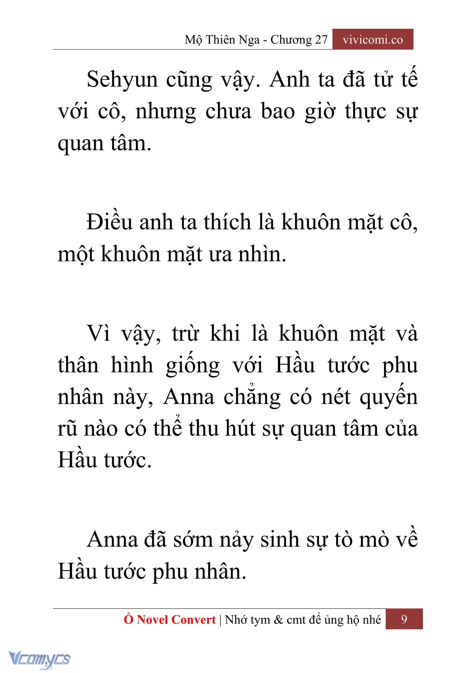 [Novel] Mộ Thiên Nga Chap 27 - Trang 2