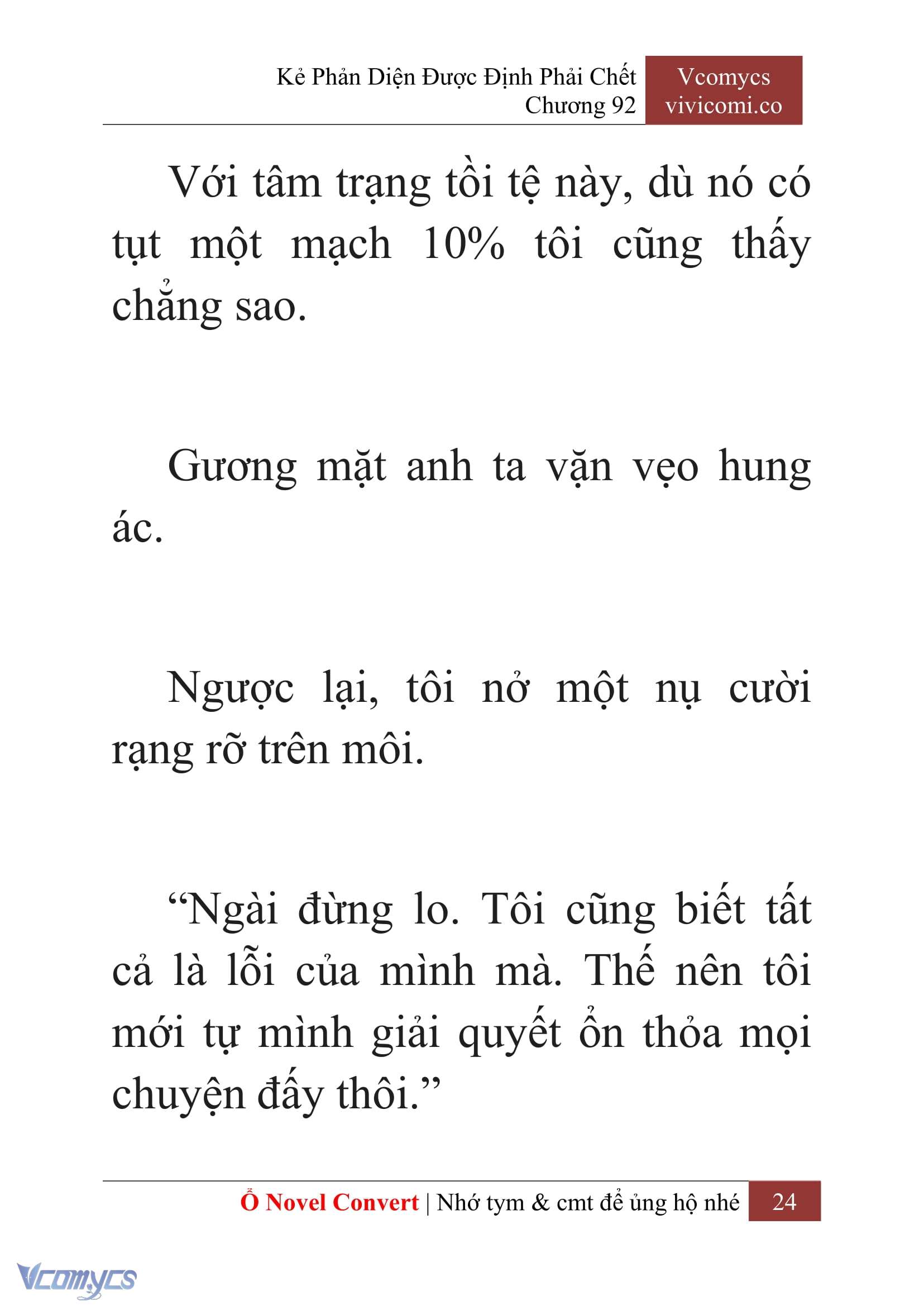 [Novel] Kẻ Phản Diện Được Định Phải Chết Chap 92 - Next 