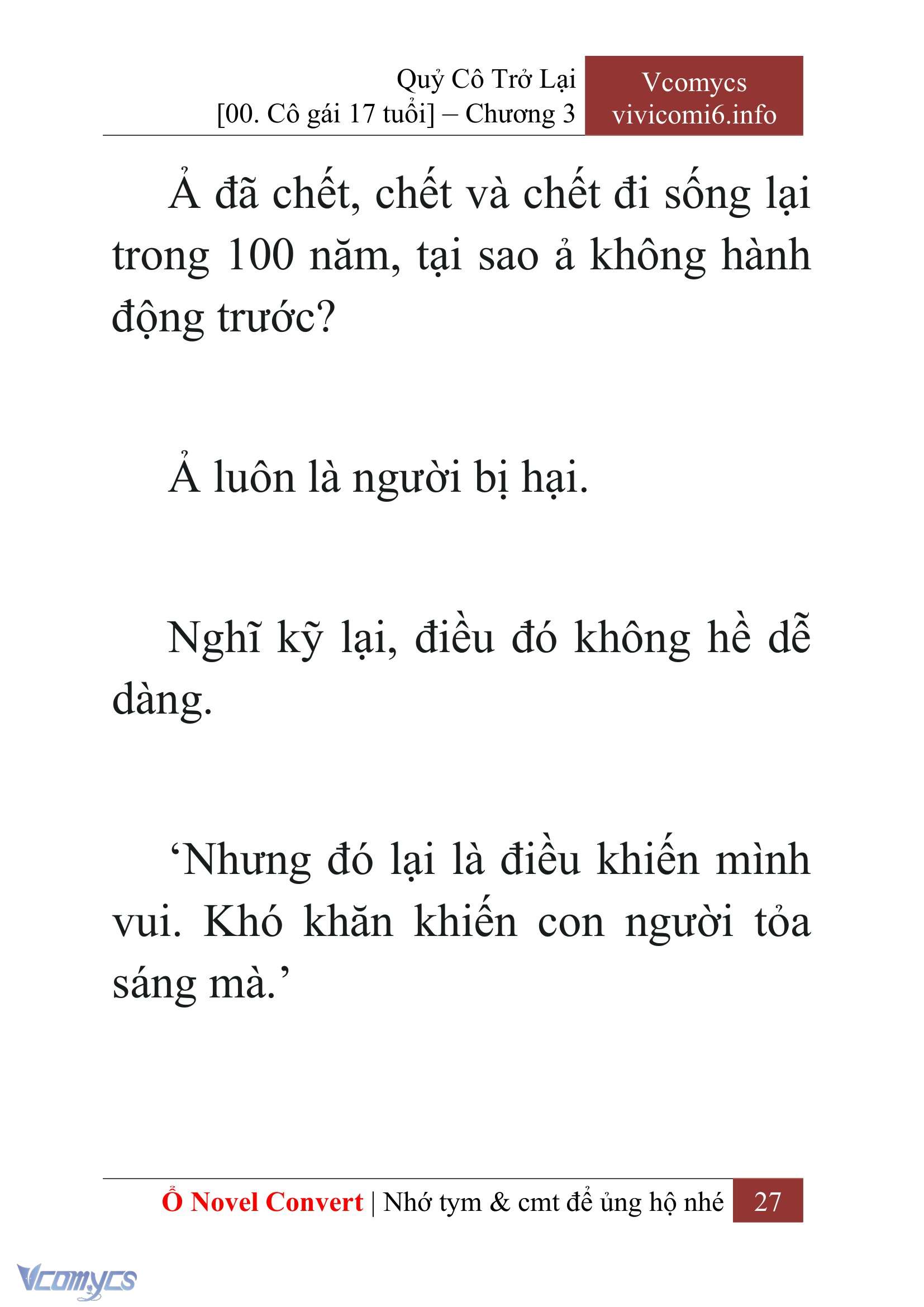 [Novel] Quý Cô Trở Lại Chap 3 - Trang 2
