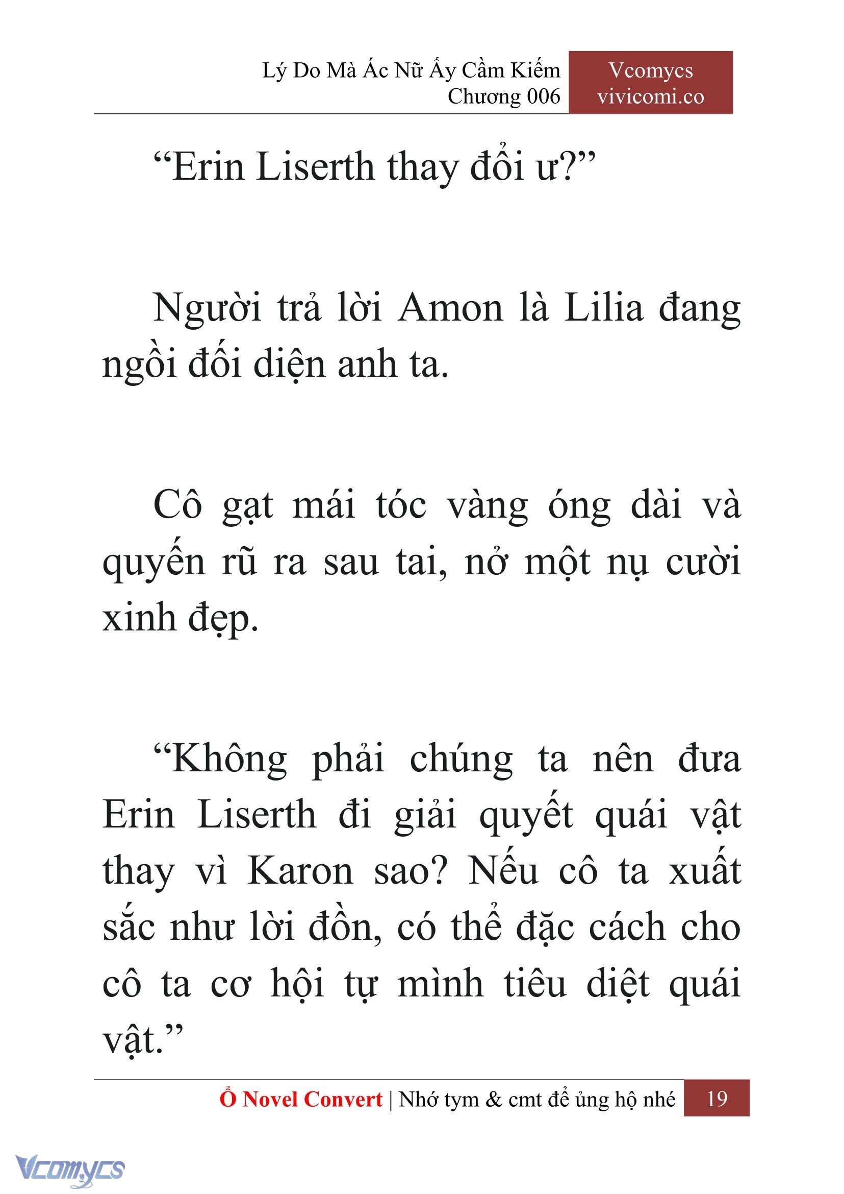 [Novel] Lý Do Mà Ác Nữ Ấy Cầm Kiếm Chap 6 - Trang 2