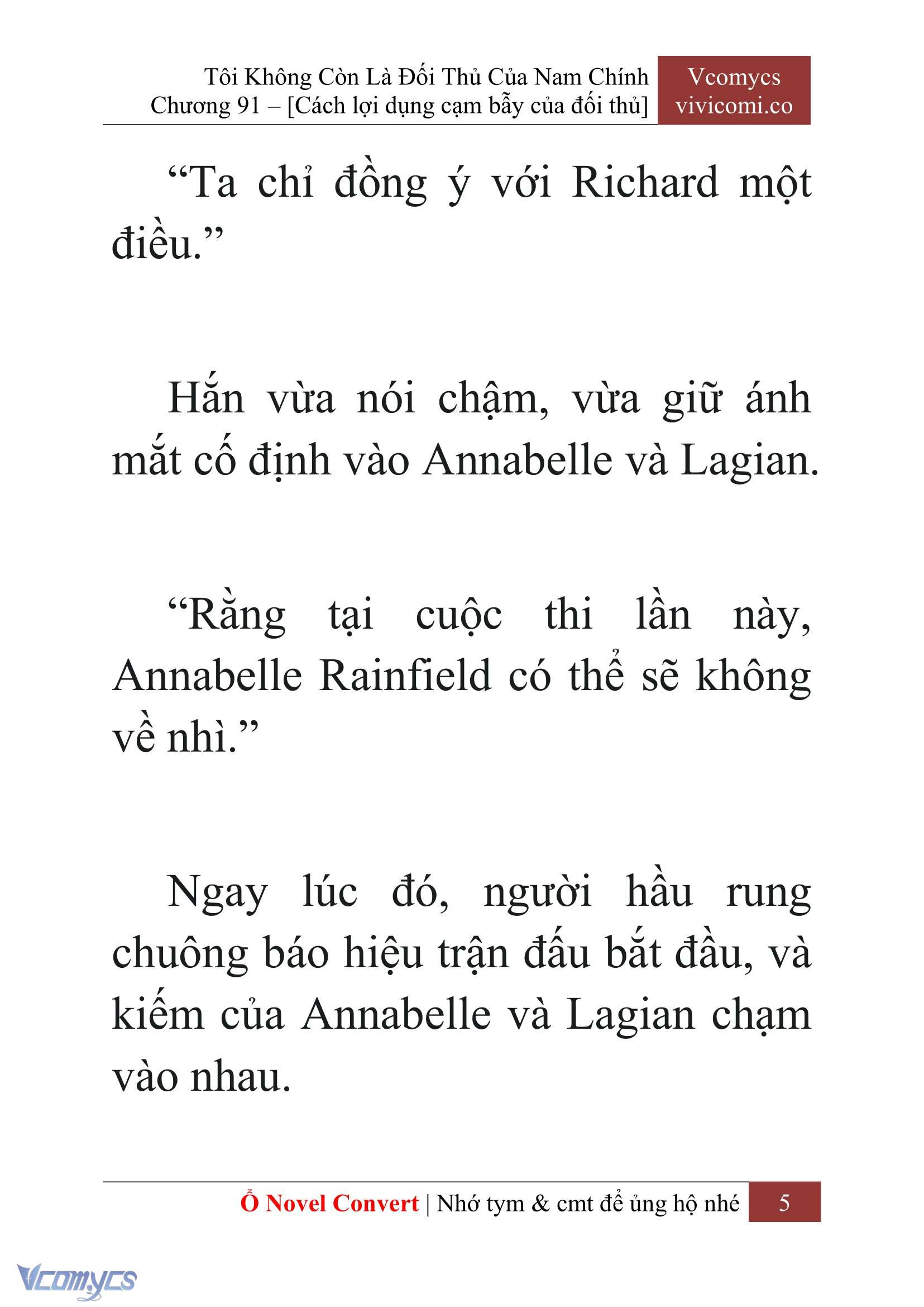 [Novel] Tôi Không Còn Là Đối Thủ Của Nam Chính Chap 91 - Trang 2