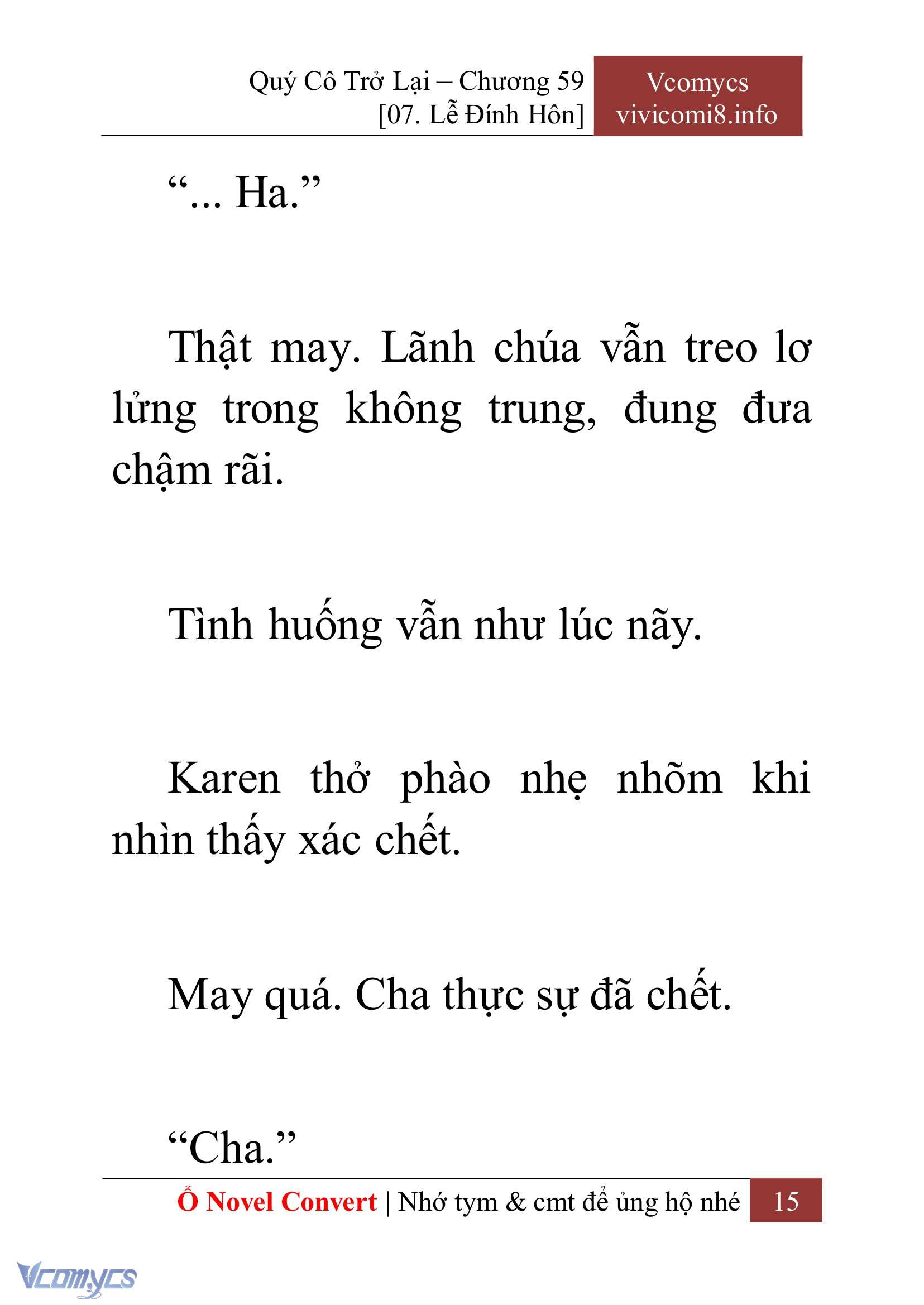 [Novel] Quý Cô Trở Lại Chap 59 - Trang 2