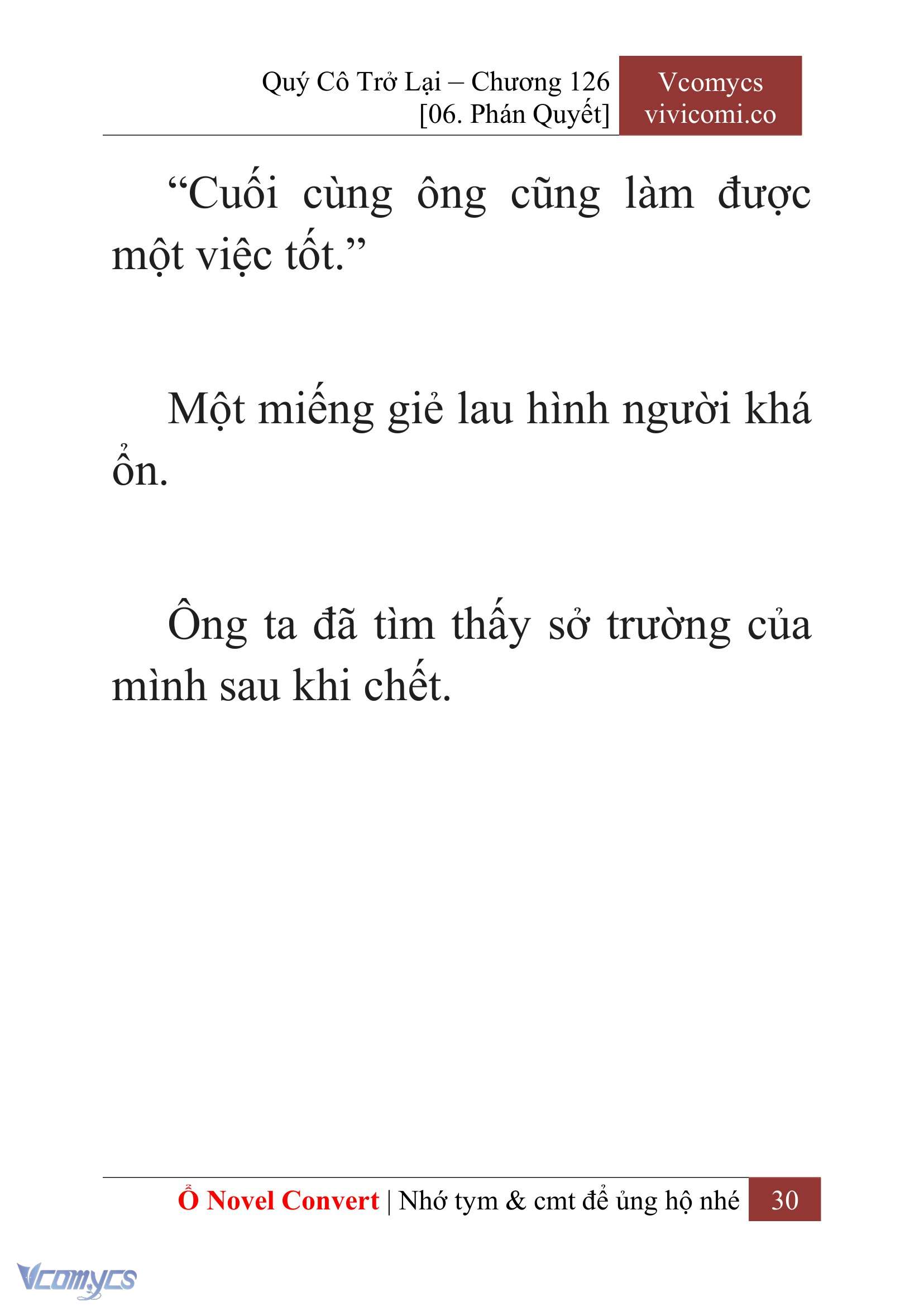 [Novel] Quý Cô Trở Lại Chap 126 - Next Chap 127