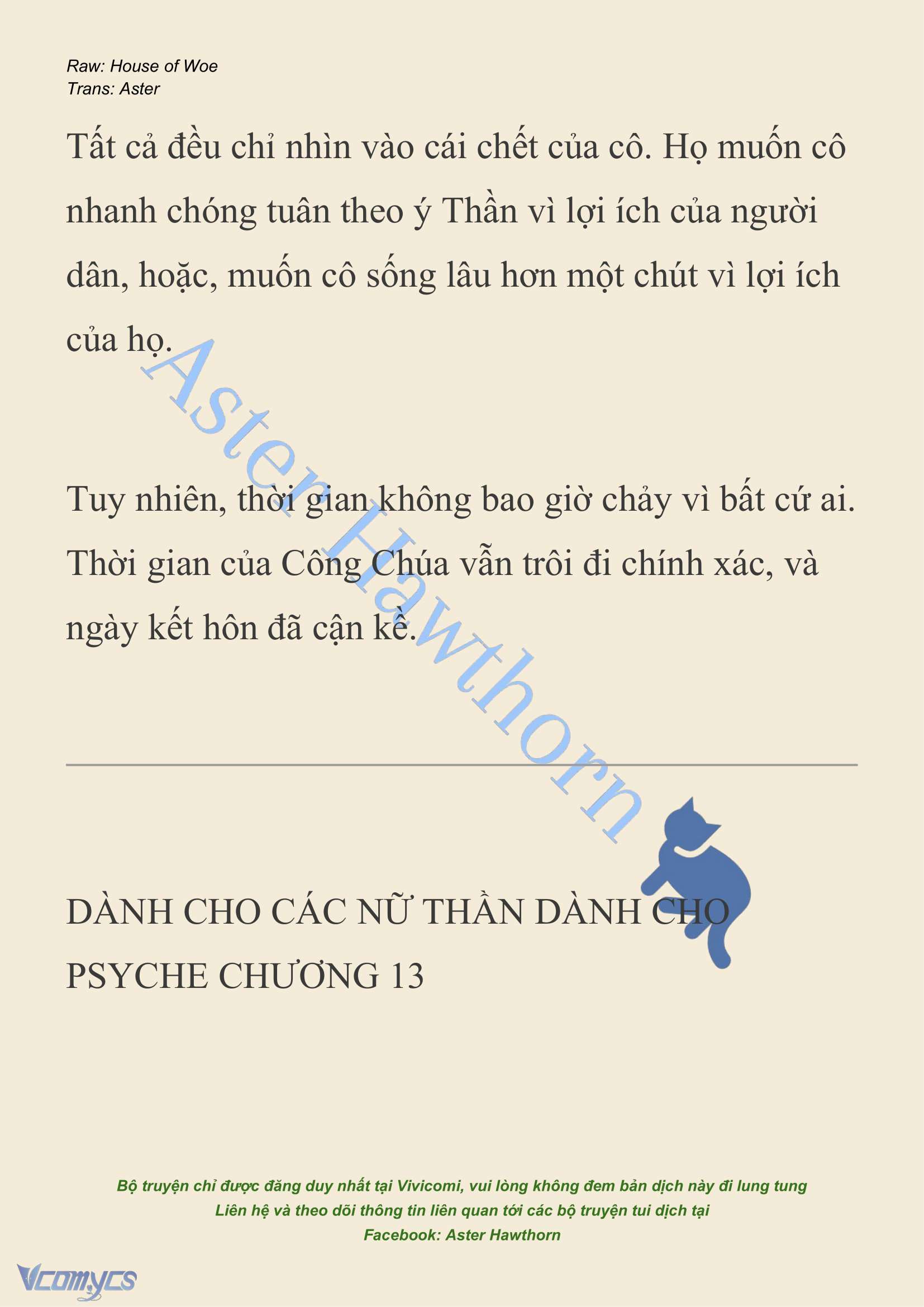 [NOVEL] Dành Cho Các Nữ Thần: Dành cho Psyche Chap 13 - Next Chap 14