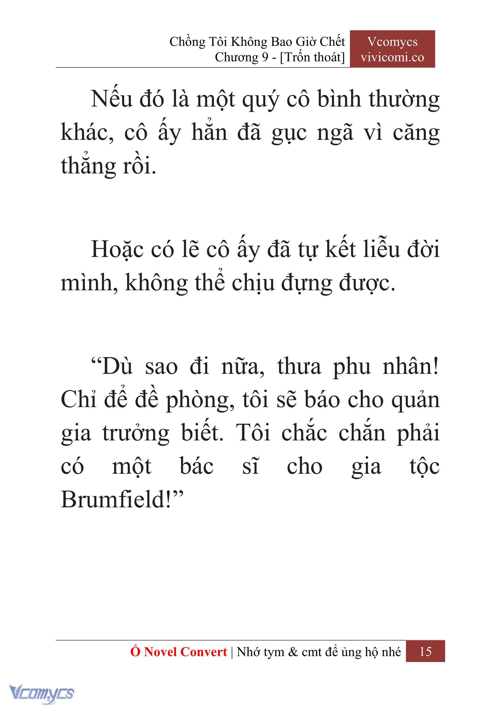 [Novel] Chồng Tôi Không Bao Giờ Chết Chap 9 - Trang 2