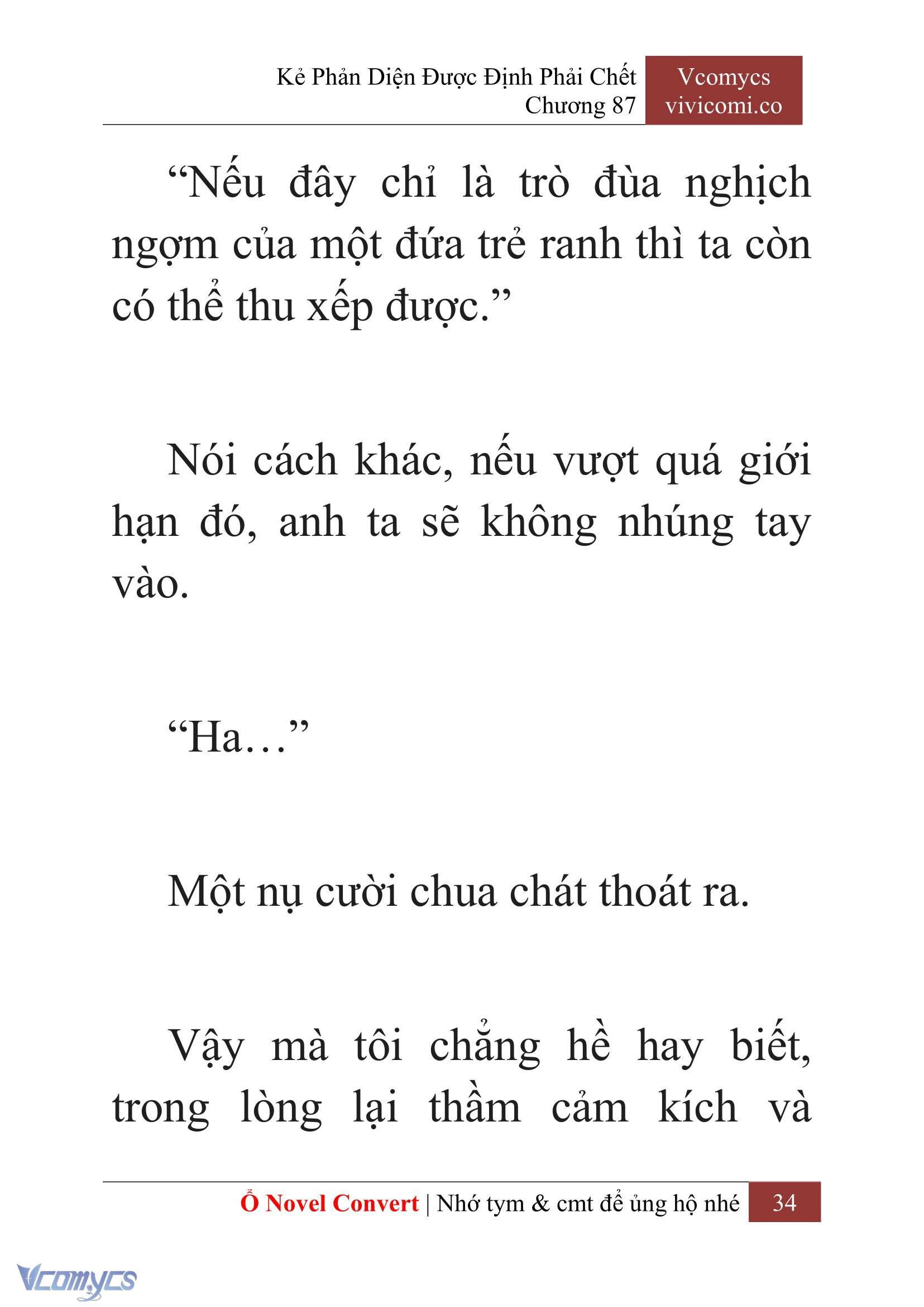 [Novel] Kẻ Phản Diện Được Định Phải Chết Chap 87 - Trang 2