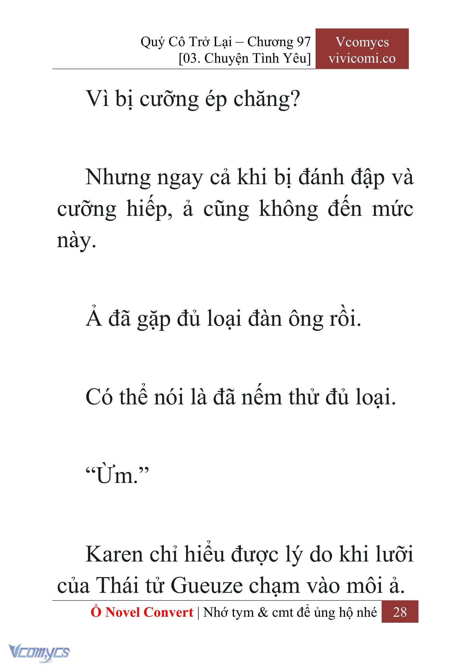 [Novel] Quý Cô Trở Lại Chap 97 - Trang 2