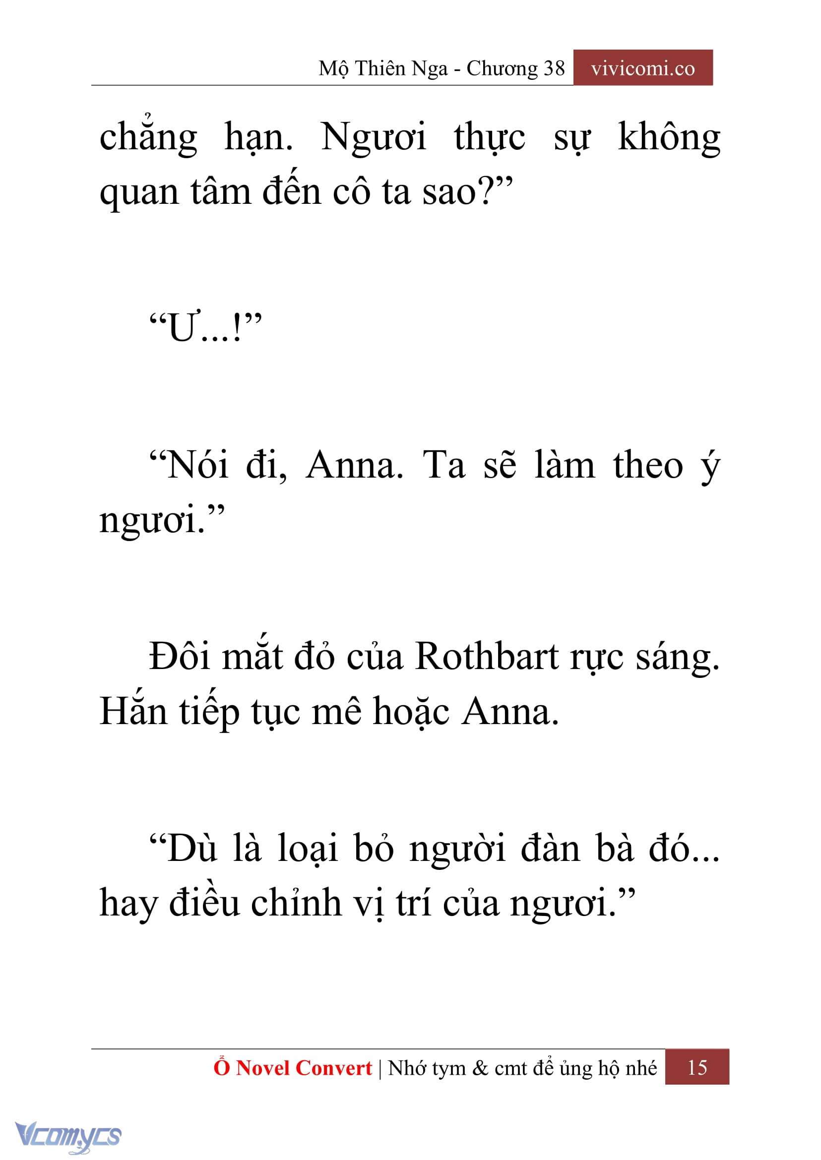 [Novel] Mộ Thiên Nga Chap 38 - Trang 2