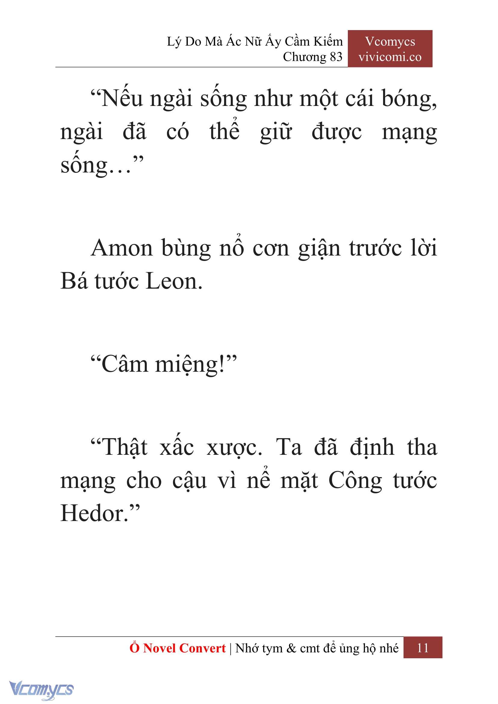 [Novel] Lý Do Mà Ác Nữ Ấy Cầm Kiếm Chap 83 - Trang 2