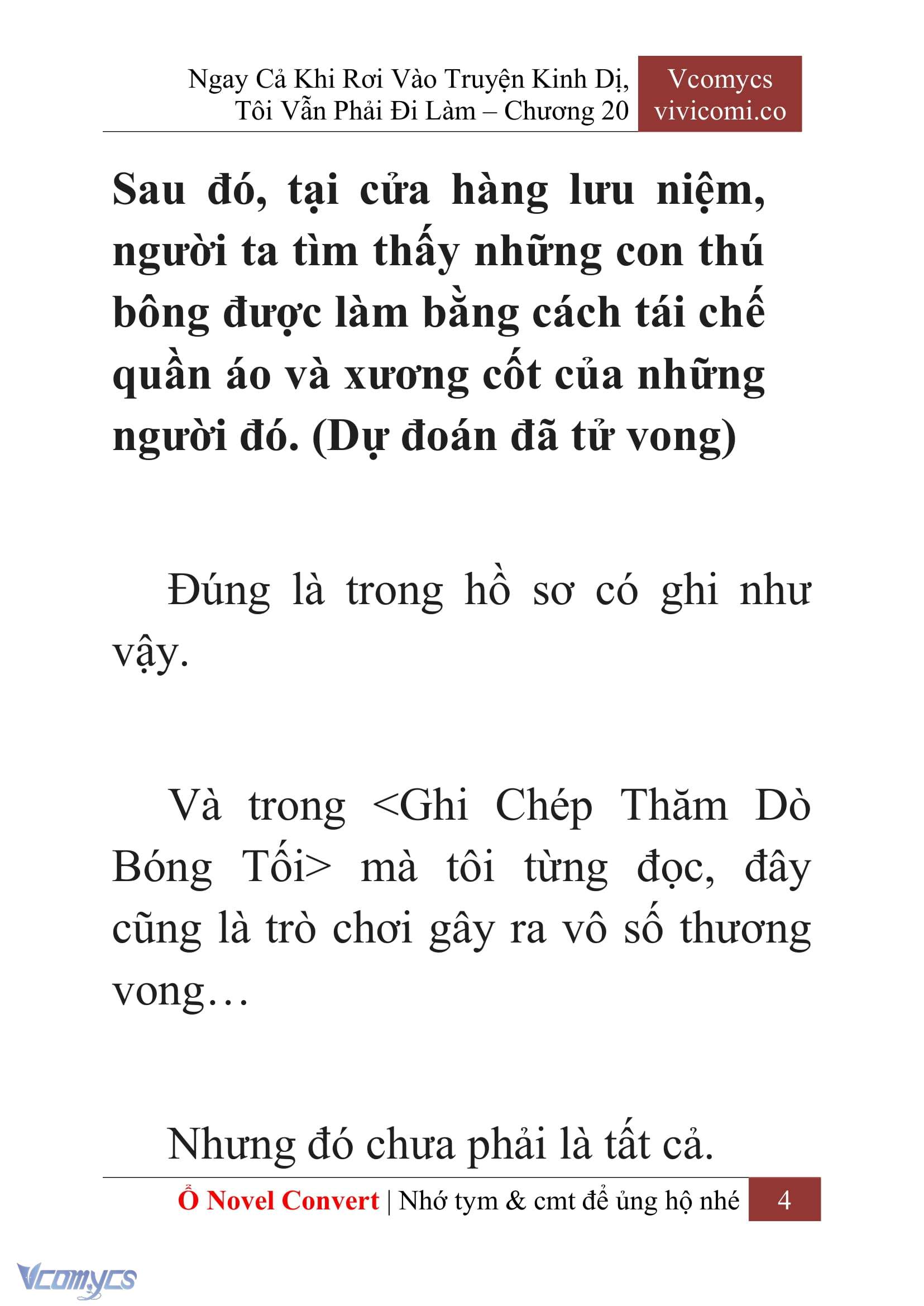 [Novel] Ngay Cả Khi Rơi Vào Truyện Kinh Dị, Tôi Vẫn Phải Đi Làm Chap 20 - Trang 2