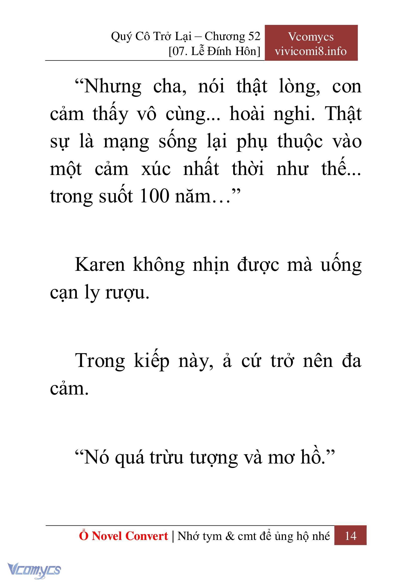 [Novel] Quý Cô Trở Lại Chap 52 - Trang 2