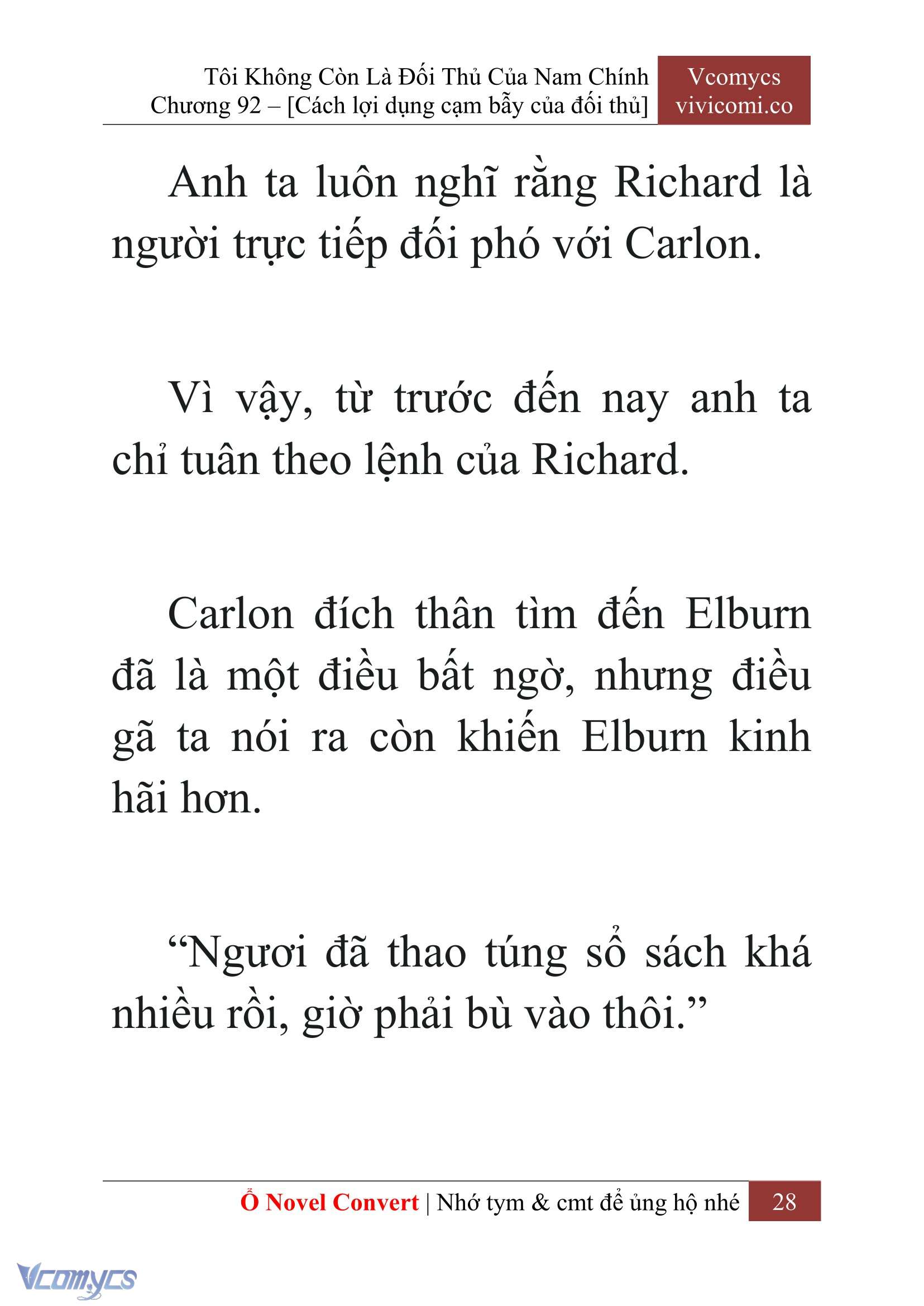 [Novel] Tôi Không Còn Là Đối Thủ Của Nam Chính Chap 92 - Trang 2