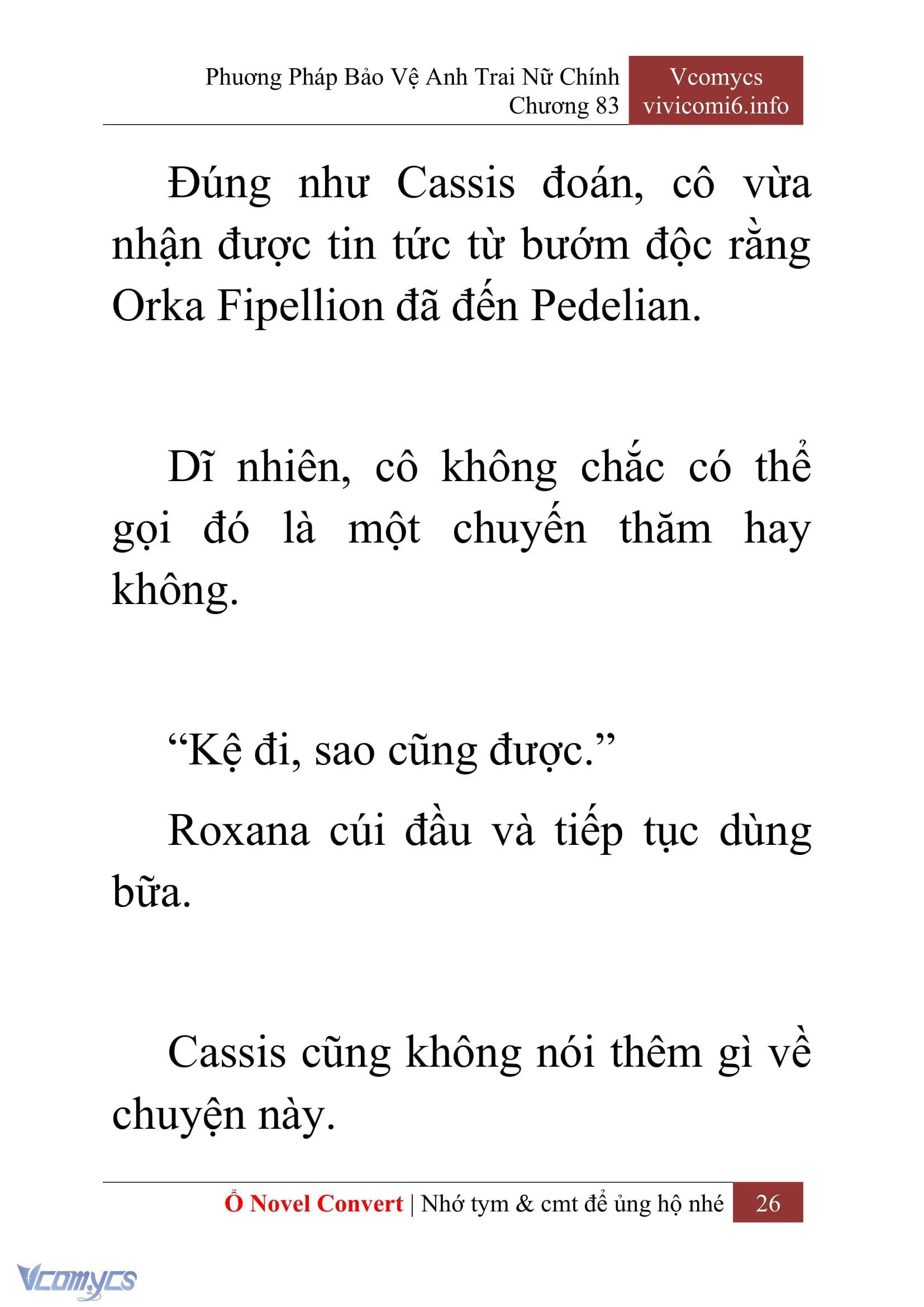 [Novel] Phương Pháp Bảo Vệ Anh Trai Nữ Chính Chap 83 - Trang 2