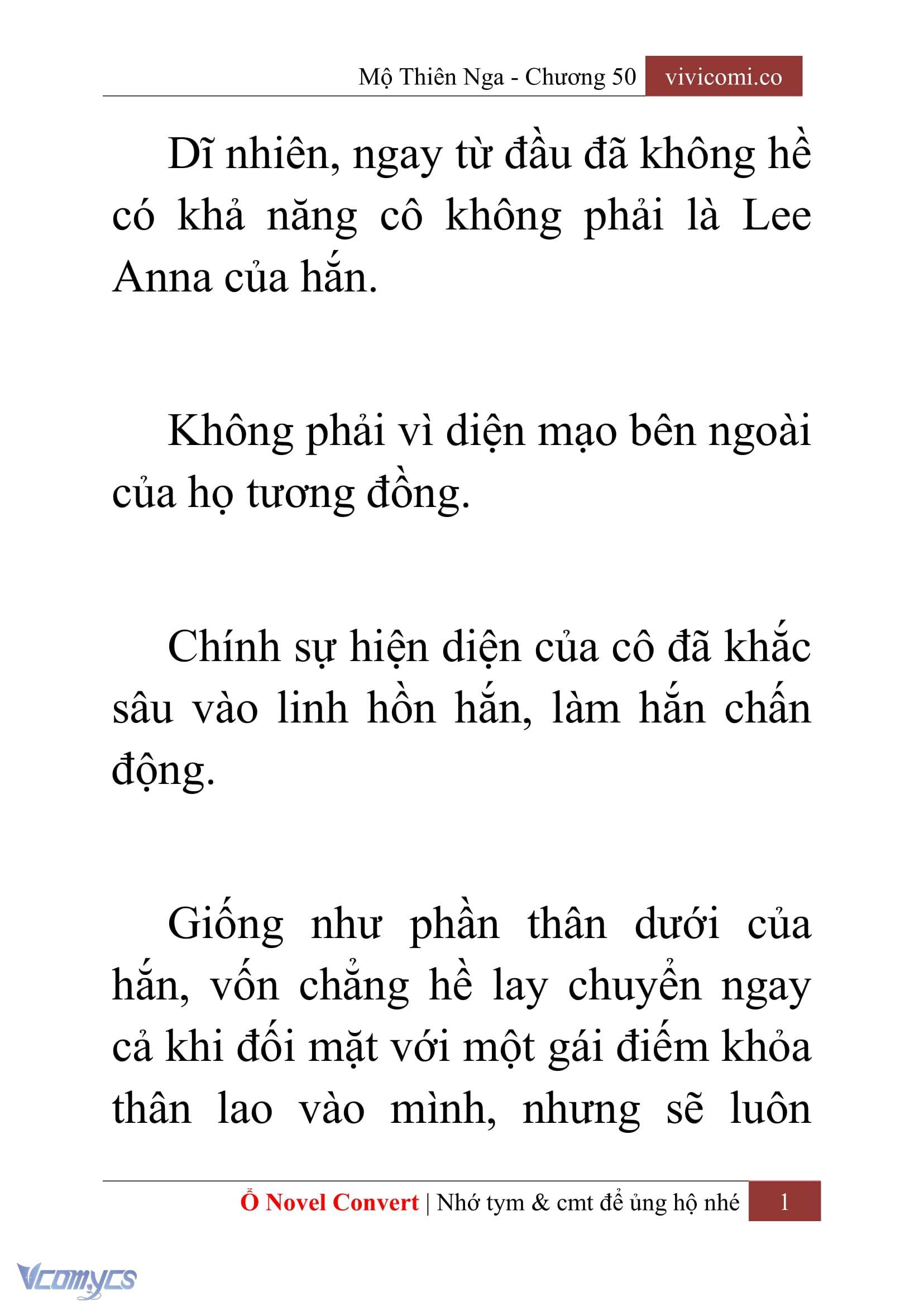 [Novel] Mộ Thiên Nga Chap 50 - Trang 2