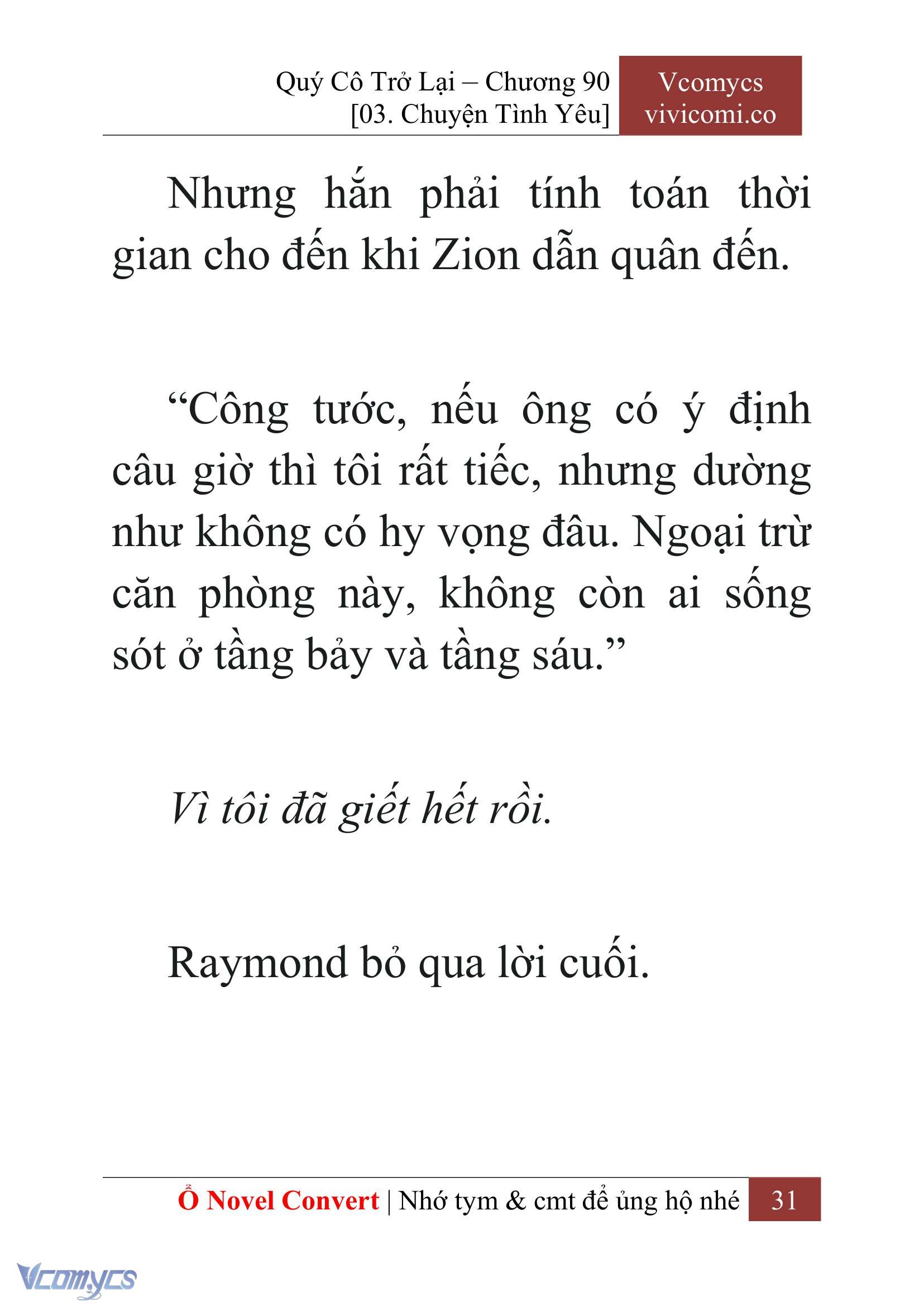 [Novel] Quý Cô Trở Lại Chap 90 - Trang 2