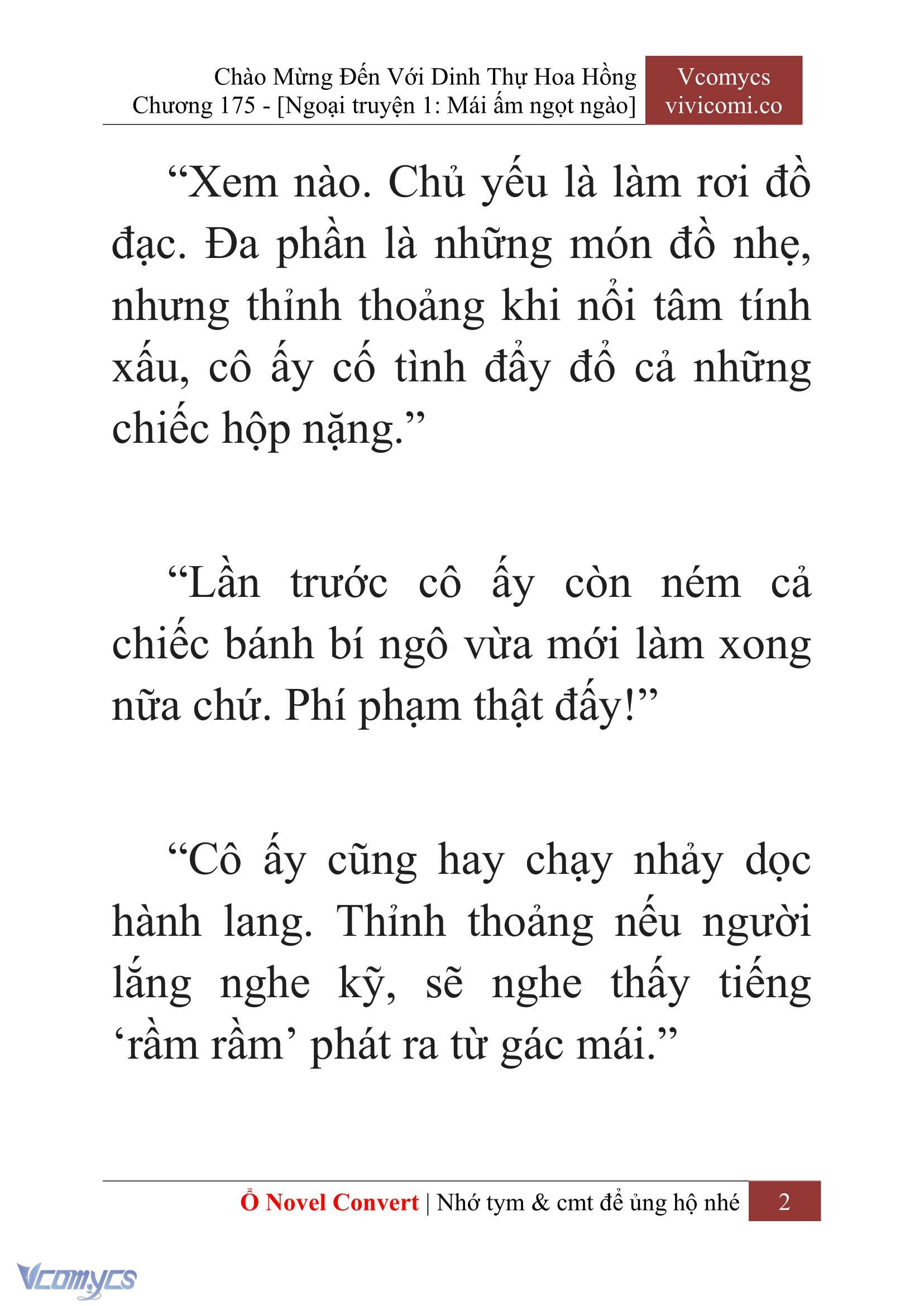 [Novel] Chào Mừng Đến Với Dinh Thự Hoa Hồng Chap 175 - Trang 2