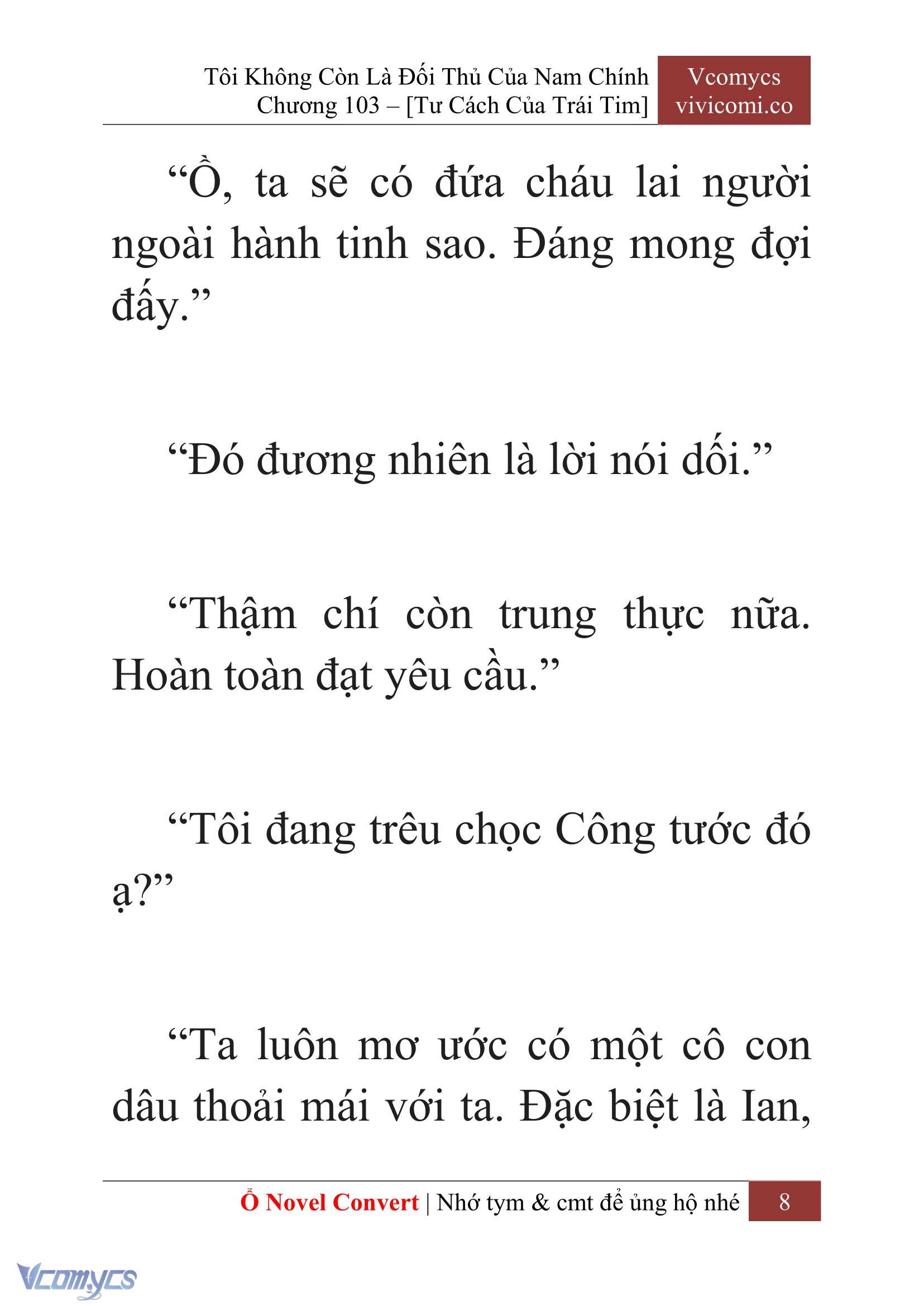 [Novel] Tôi Không Còn Là Đối Thủ Của Nam Chính Chap 103 - Trang 2