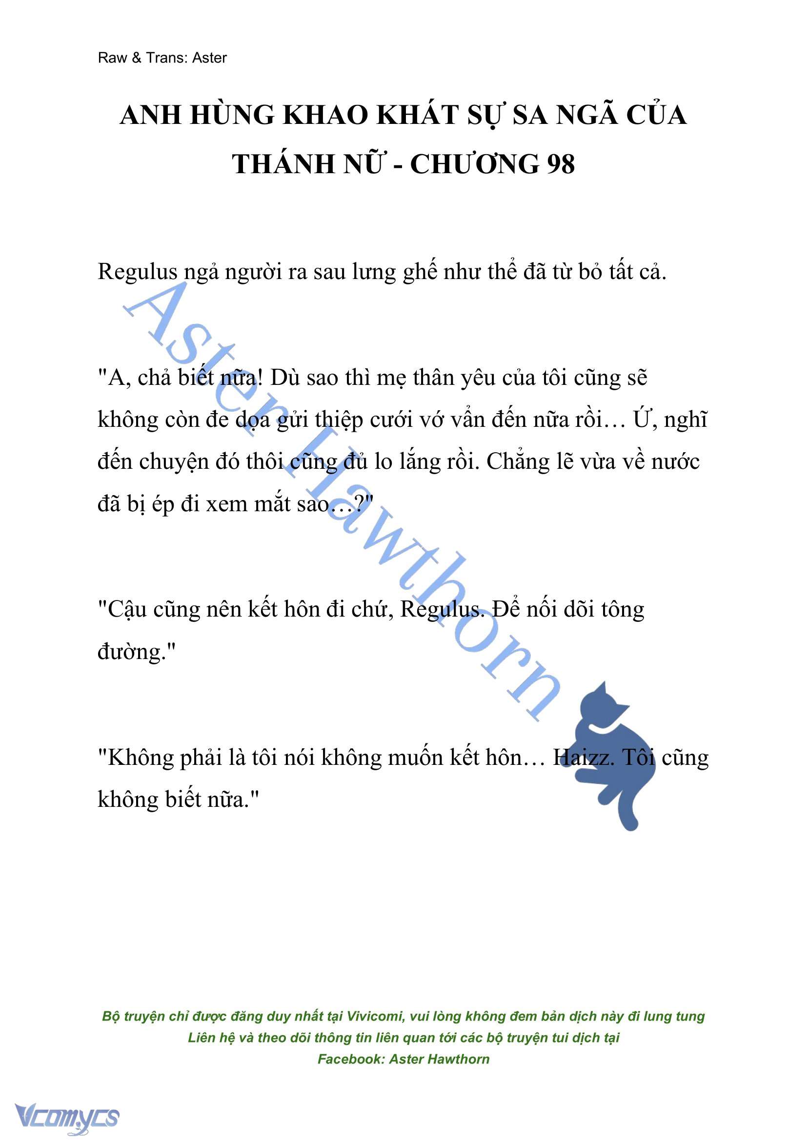 [NOVEL] Anh Hùng Khao Khát Sự Sa Ngã Của Thánh Nữ Chap 98 - Trang 2