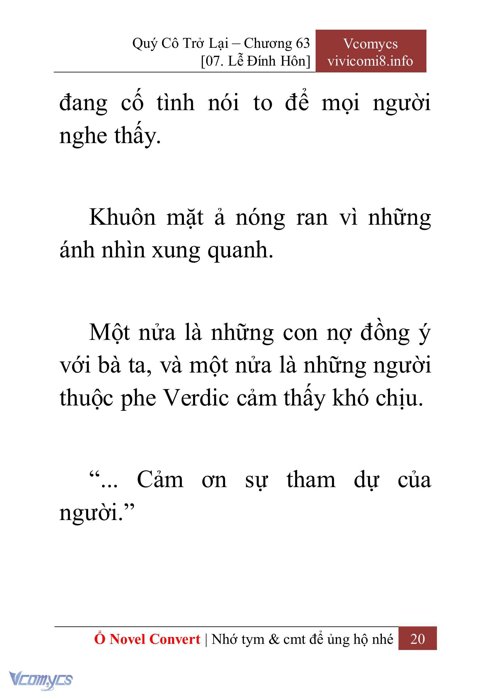 [Novel] Quý Cô Trở Lại Chap 63 - Trang 2