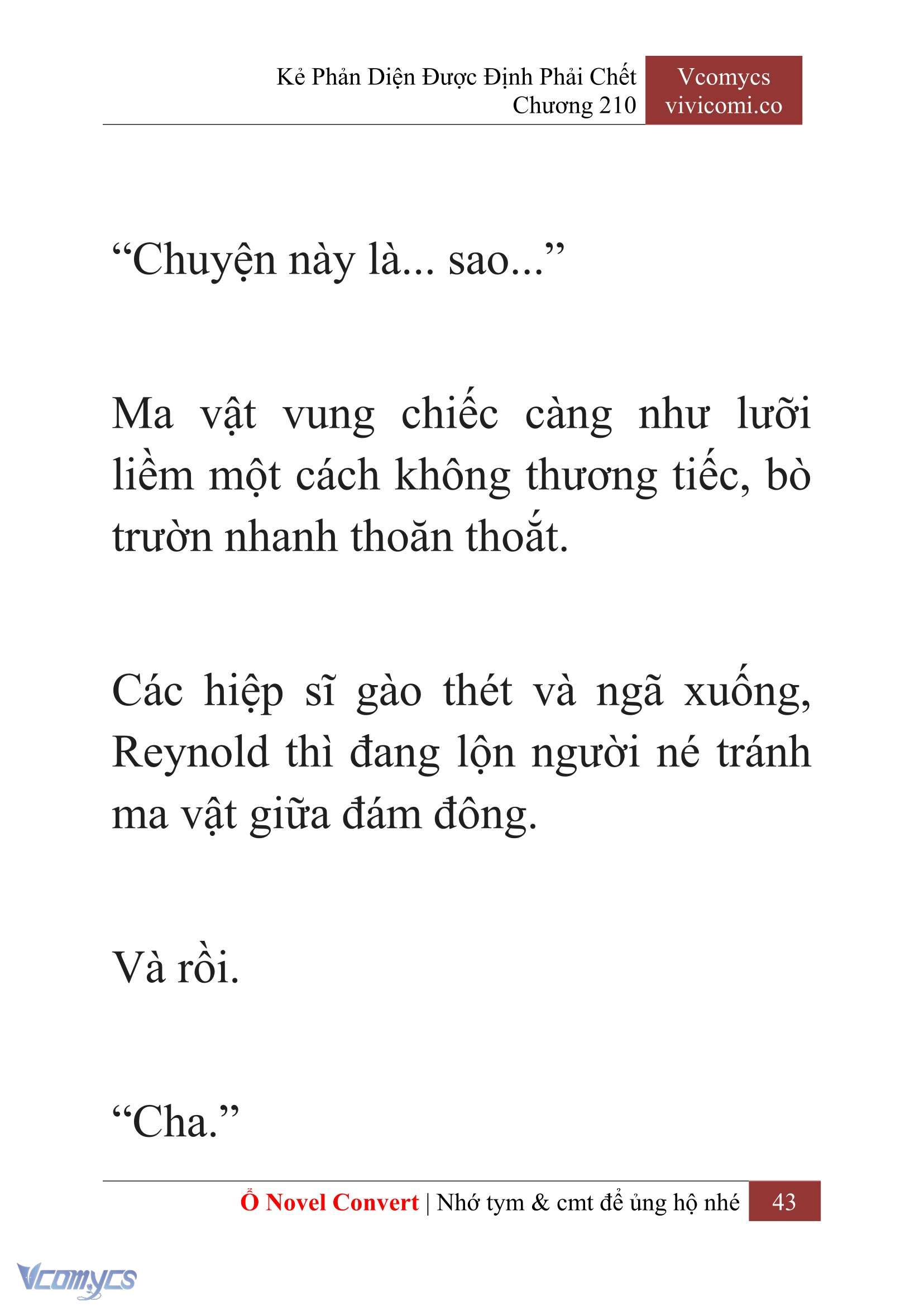 [Novel] Kẻ Phản Diện Được Định Phải Chết Chap 210 - Trang 2