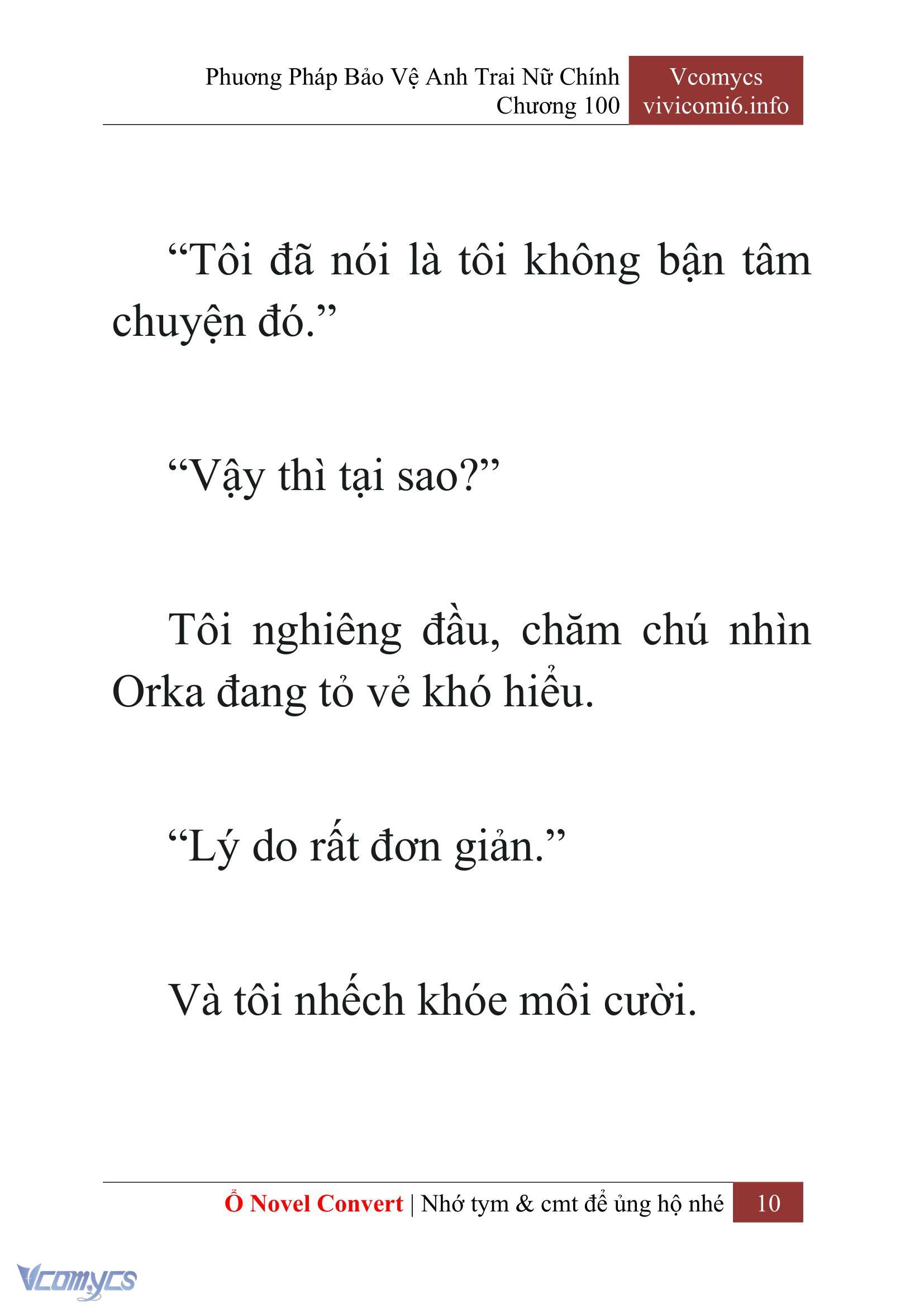 [Novel] Phương Pháp Bảo Vệ Anh Trai Nữ Chính Chap 100 - Trang 2