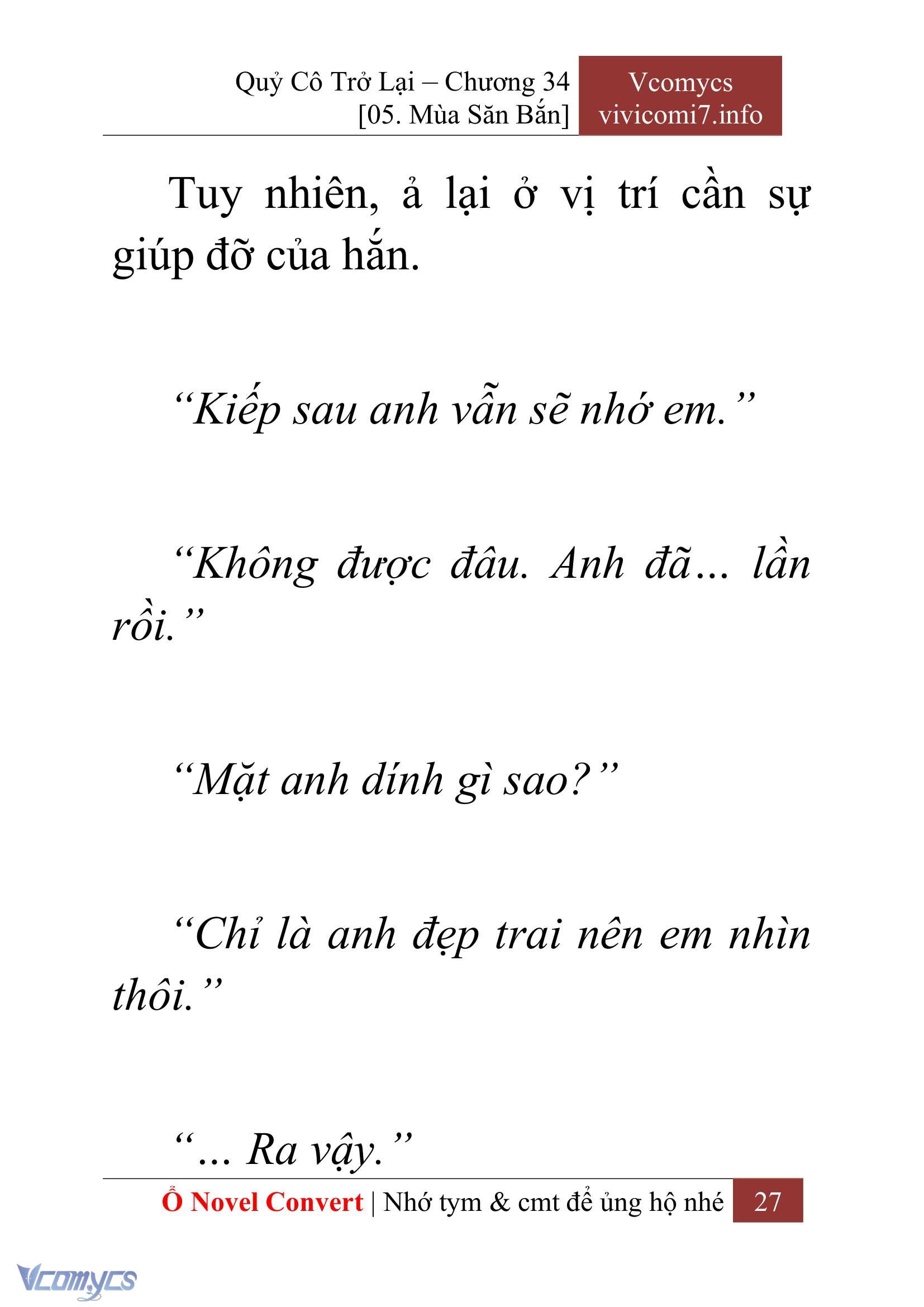 [Novel] Quý Cô Trở Lại Chap 34 - Trang 2