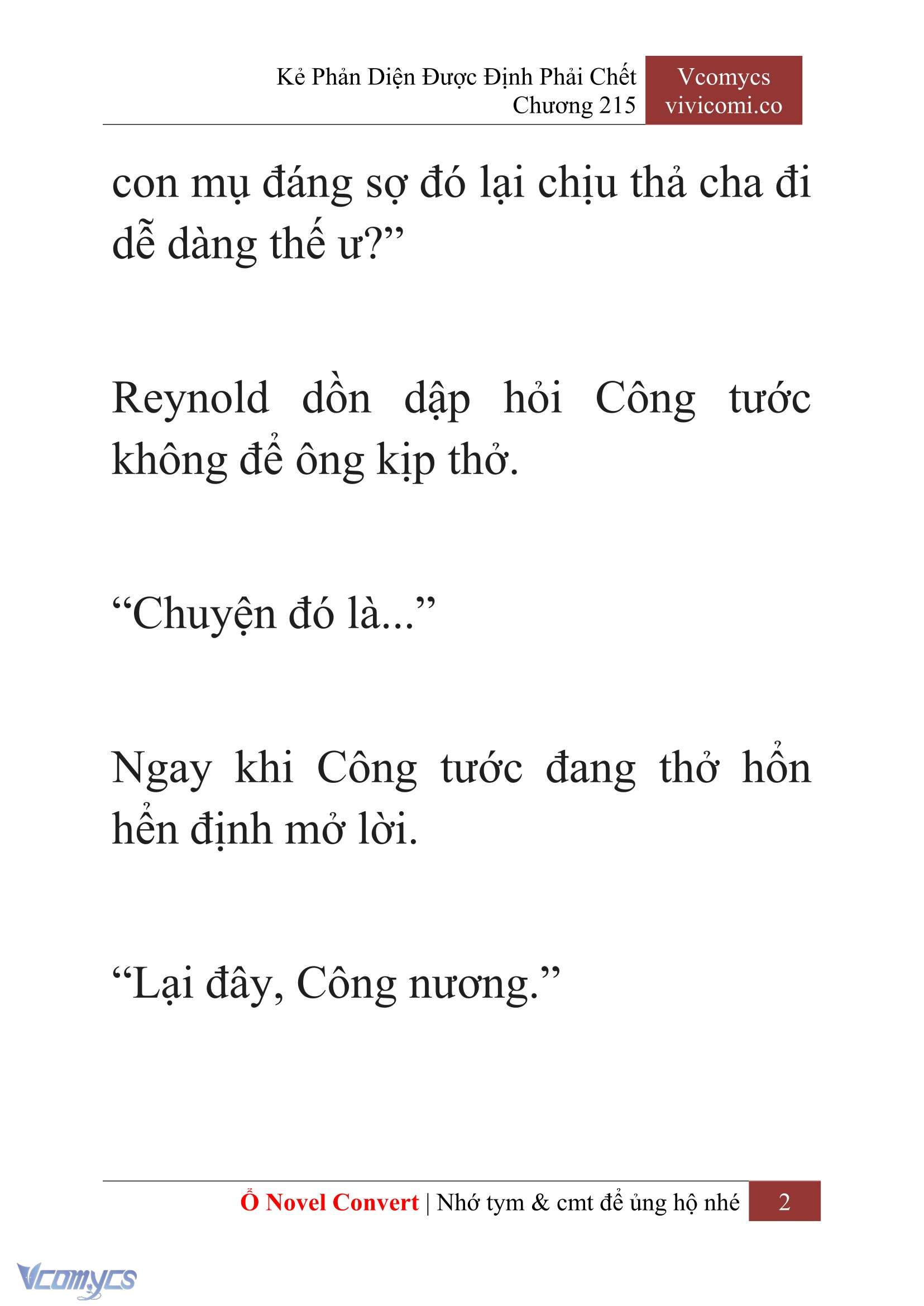 [Novel] Kẻ Phản Diện Được Định Phải Chết Chap 215 - Next Chap 216