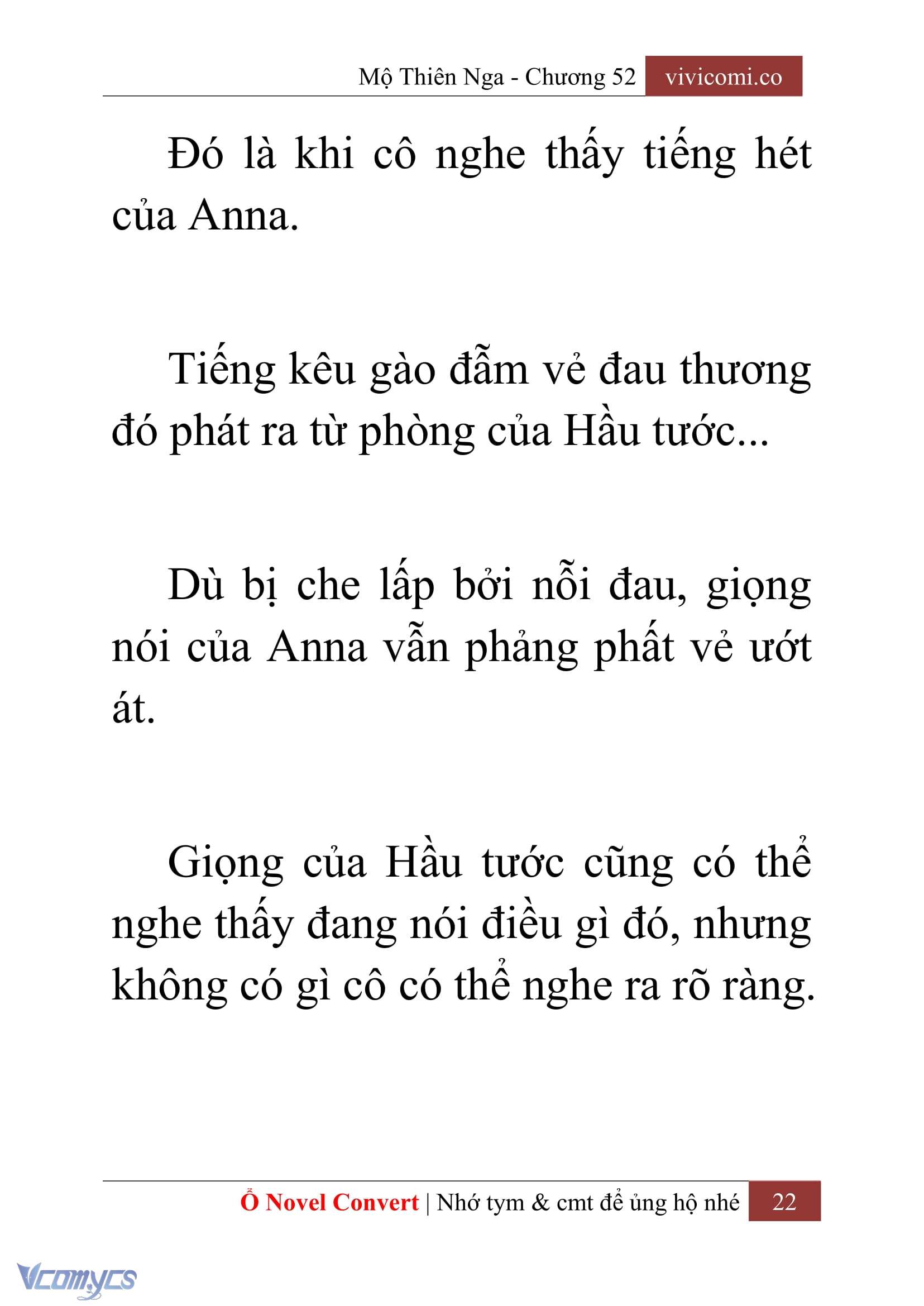 [Novel] Mộ Thiên Nga Chap 52 - Next Chap 53