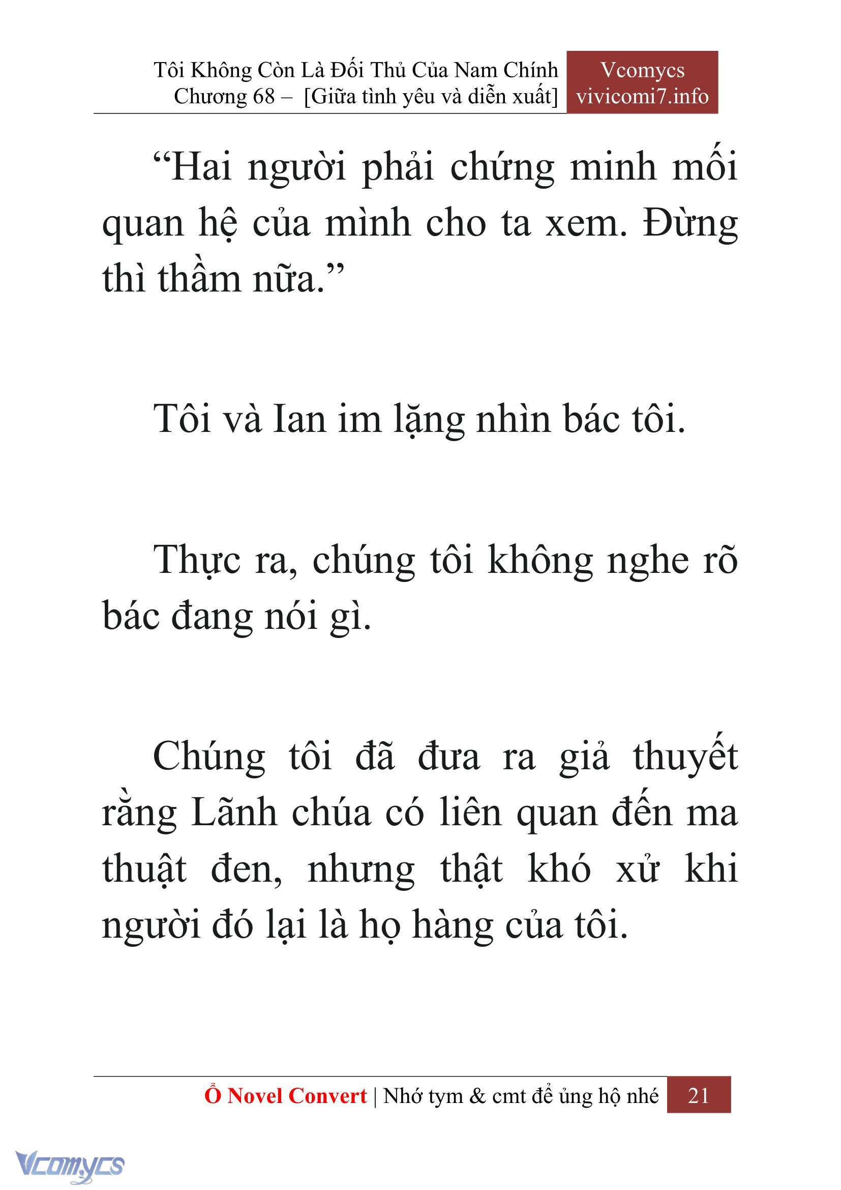 [Novel] Tôi Không Còn Là Đối Thủ Của Nam Chính Chap 68 - Trang 2
