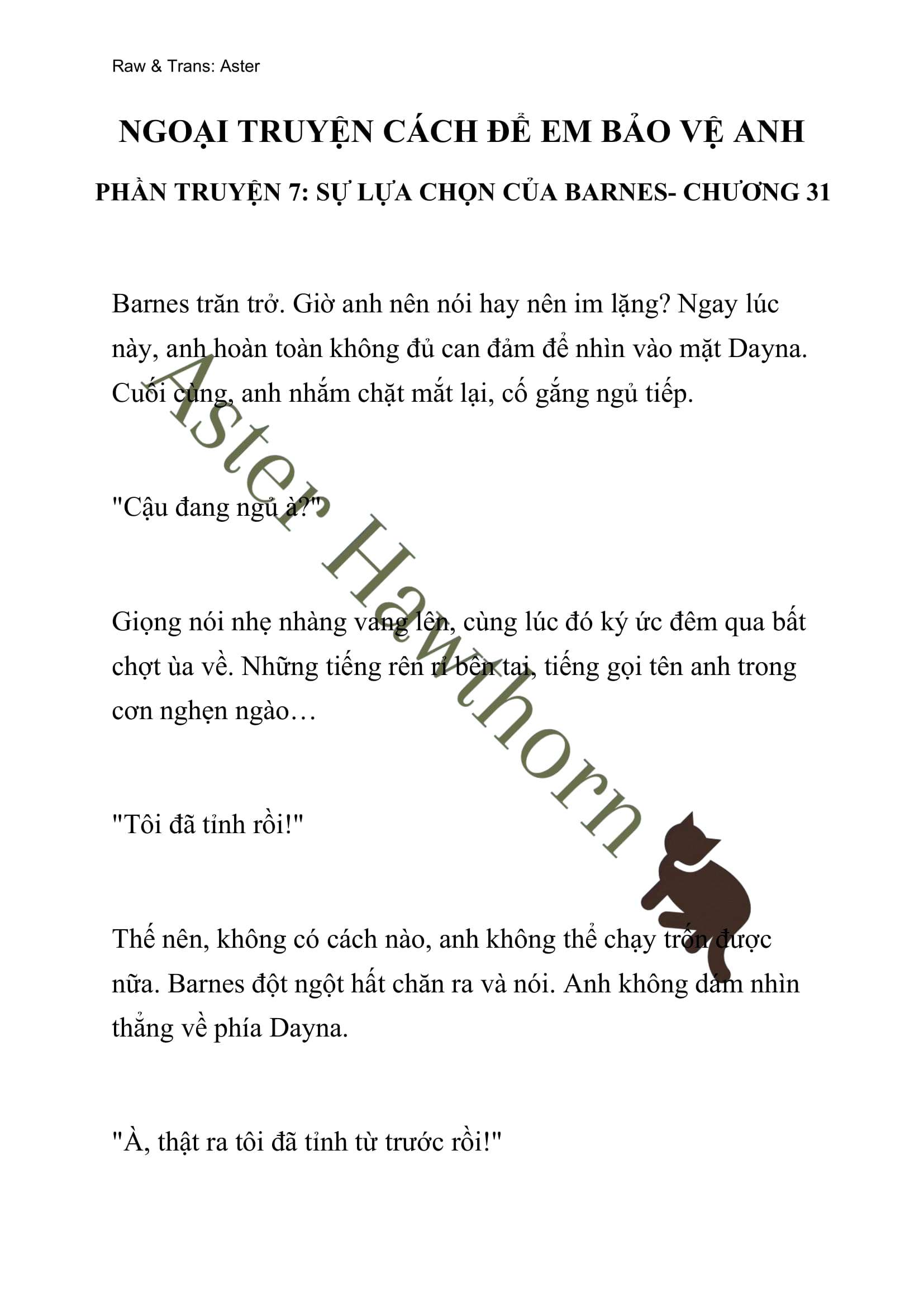 [NOVEL] Ngoại Truyện Cách Để Em Bảo Vệ Anh Chap 31 - Trang 2