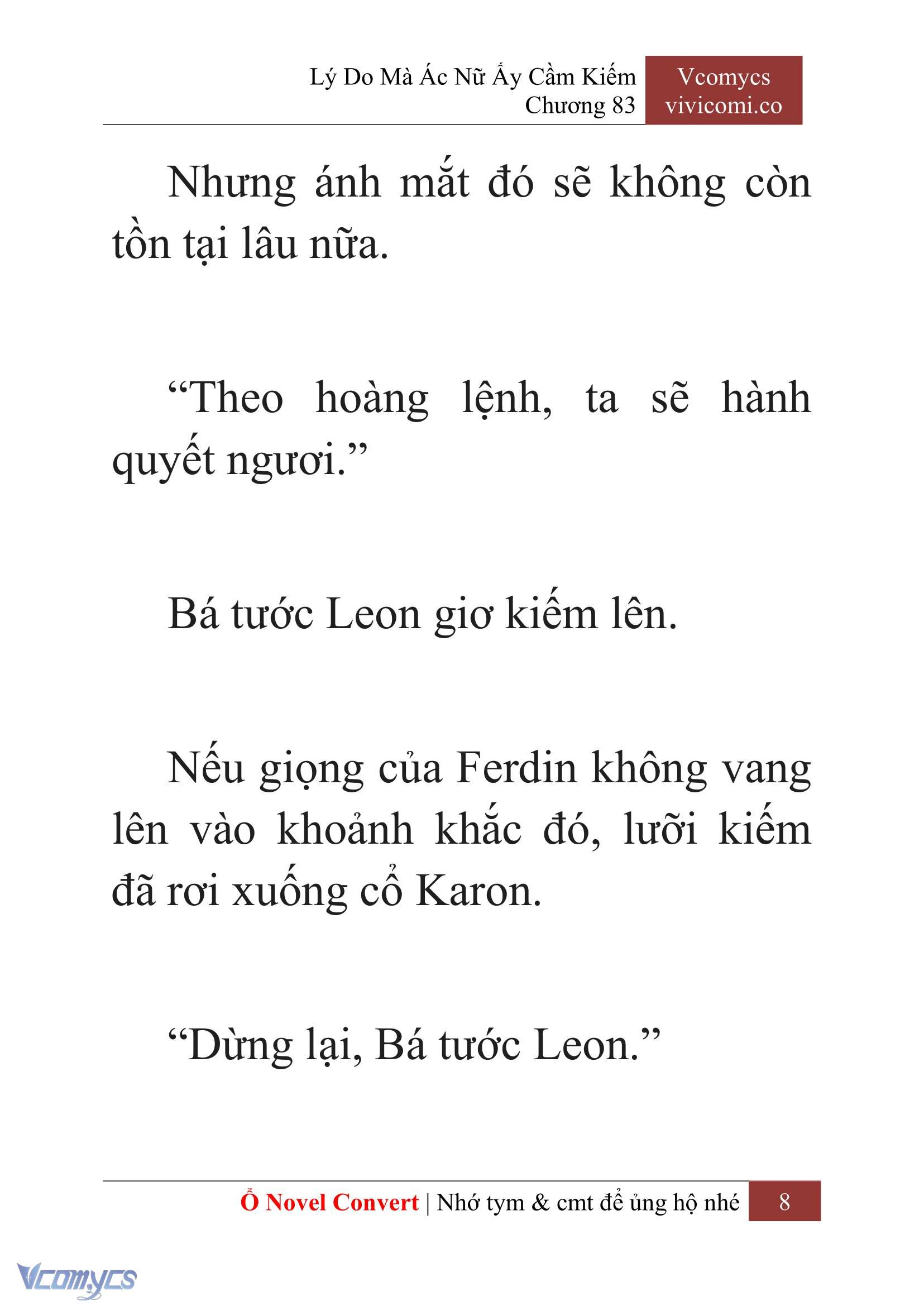 [Novel] Lý Do Mà Ác Nữ Ấy Cầm Kiếm Chap 83 - Trang 2