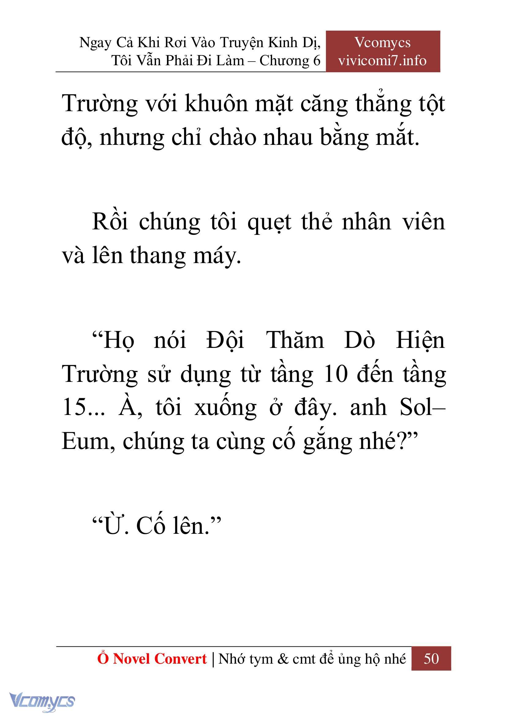 [Novel] Ngay Cả Khi Rơi Vào Truyện Kinh Dị, Tôi Vẫn Phải Đi Làm Chap 6 - Trang 2
