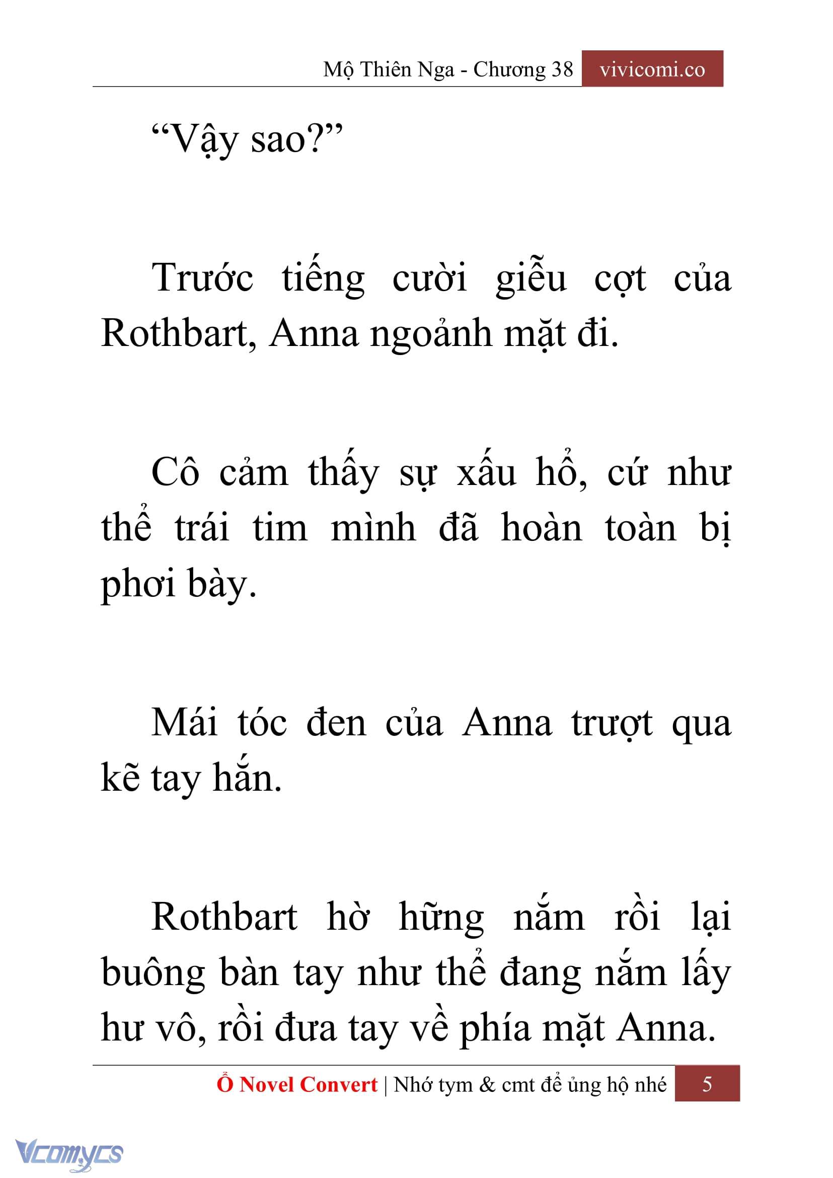 [Novel] Mộ Thiên Nga Chap 38 - Trang 2