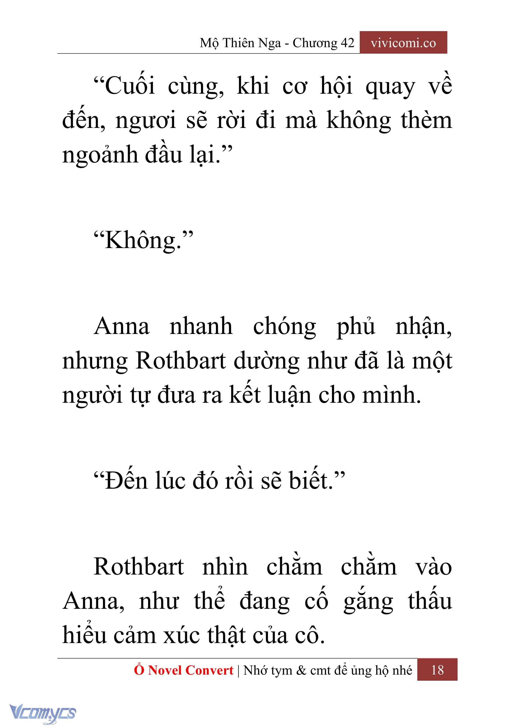 [Novel] Mộ Thiên Nga Chap 42 - Trang 2