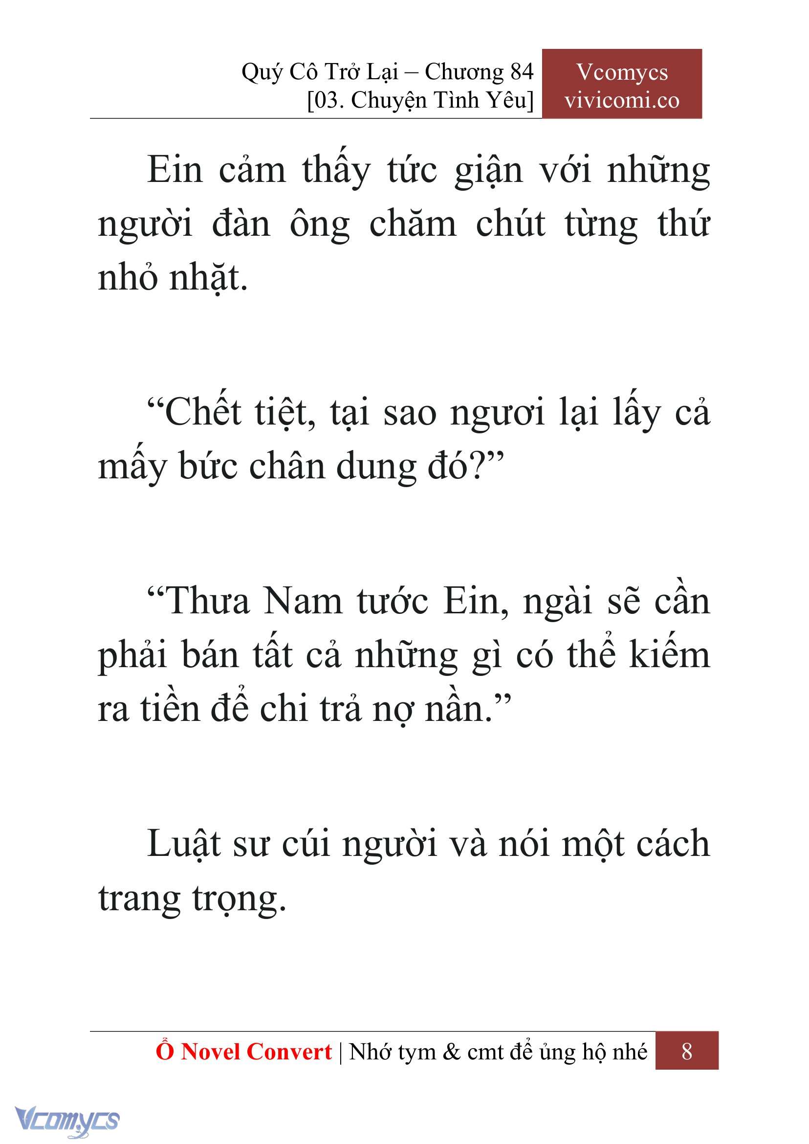 [Novel] Quý Cô Trở Lại Chap 84 - Trang 2