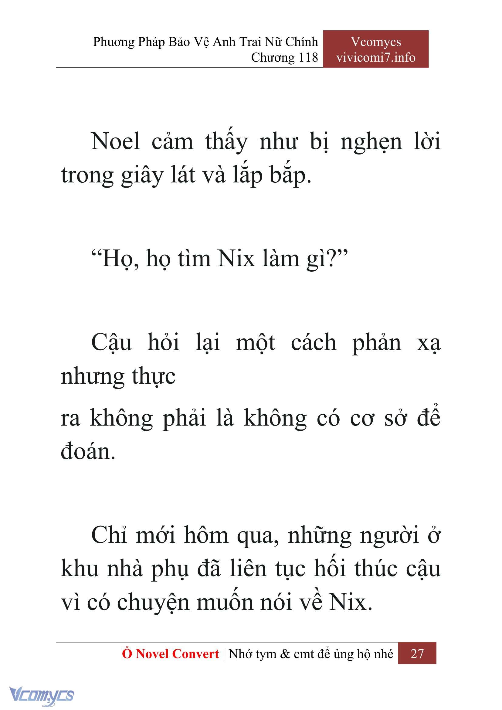 [Novel] Phương Pháp Bảo Vệ Anh Trai Nữ Chính Chap 118 - Trang 2