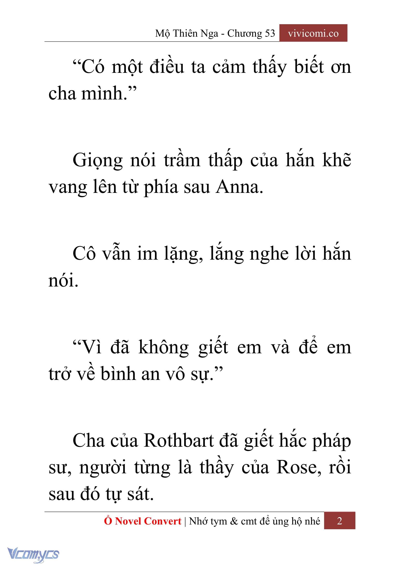 [Novel] Mộ Thiên Nga Chap 53 - Next 