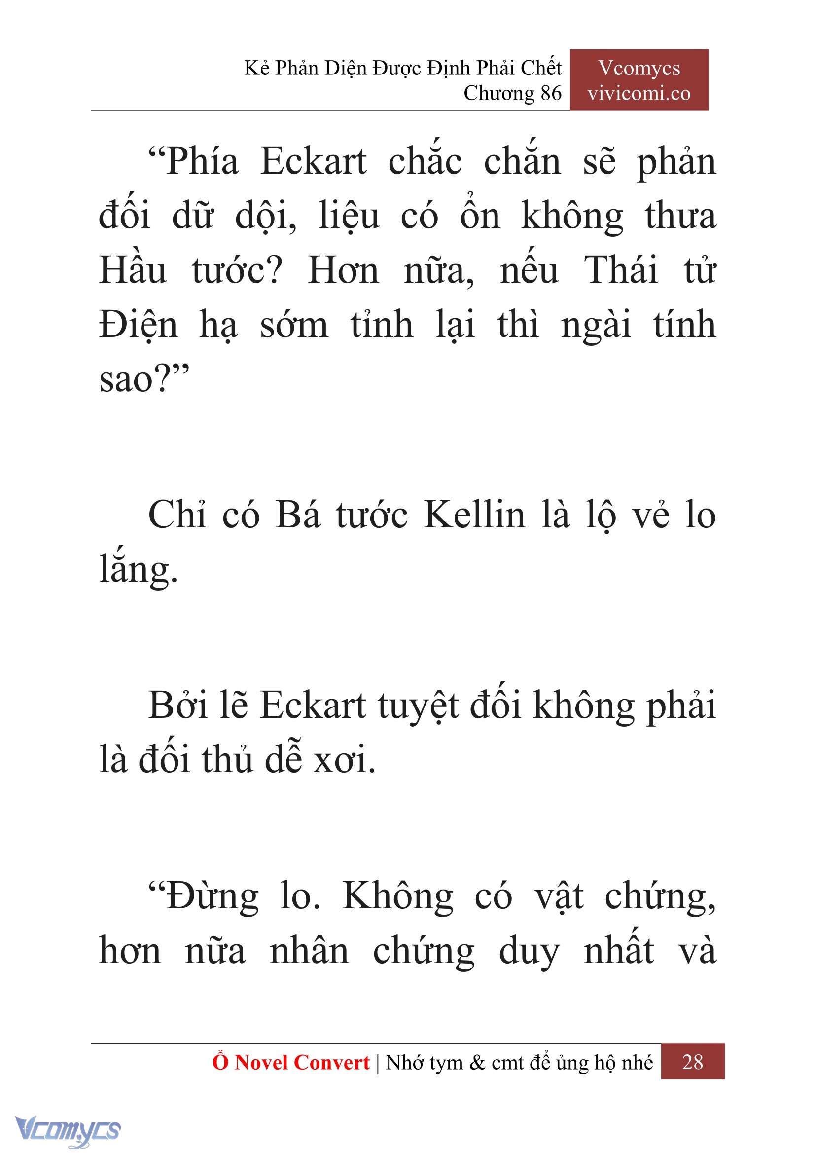 [Novel] Kẻ Phản Diện Được Định Phải Chết Chap 86 - Trang 2