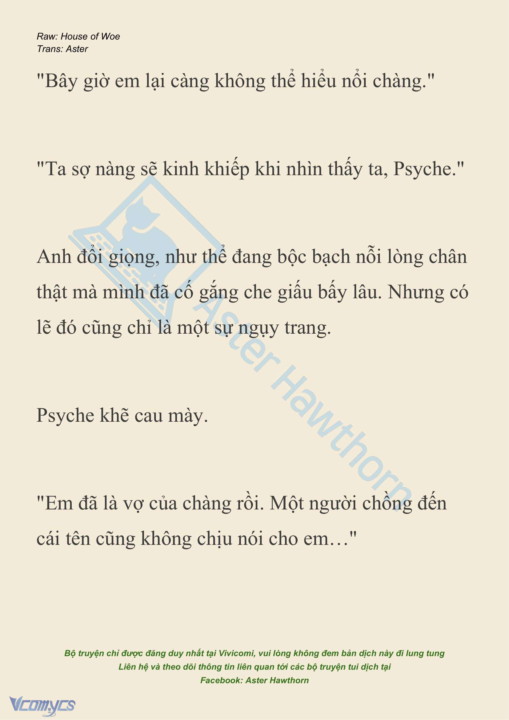 [NOVEL] Dành Cho Các Nữ Thần: Dành cho Psyche Chap 20 - Trang 2