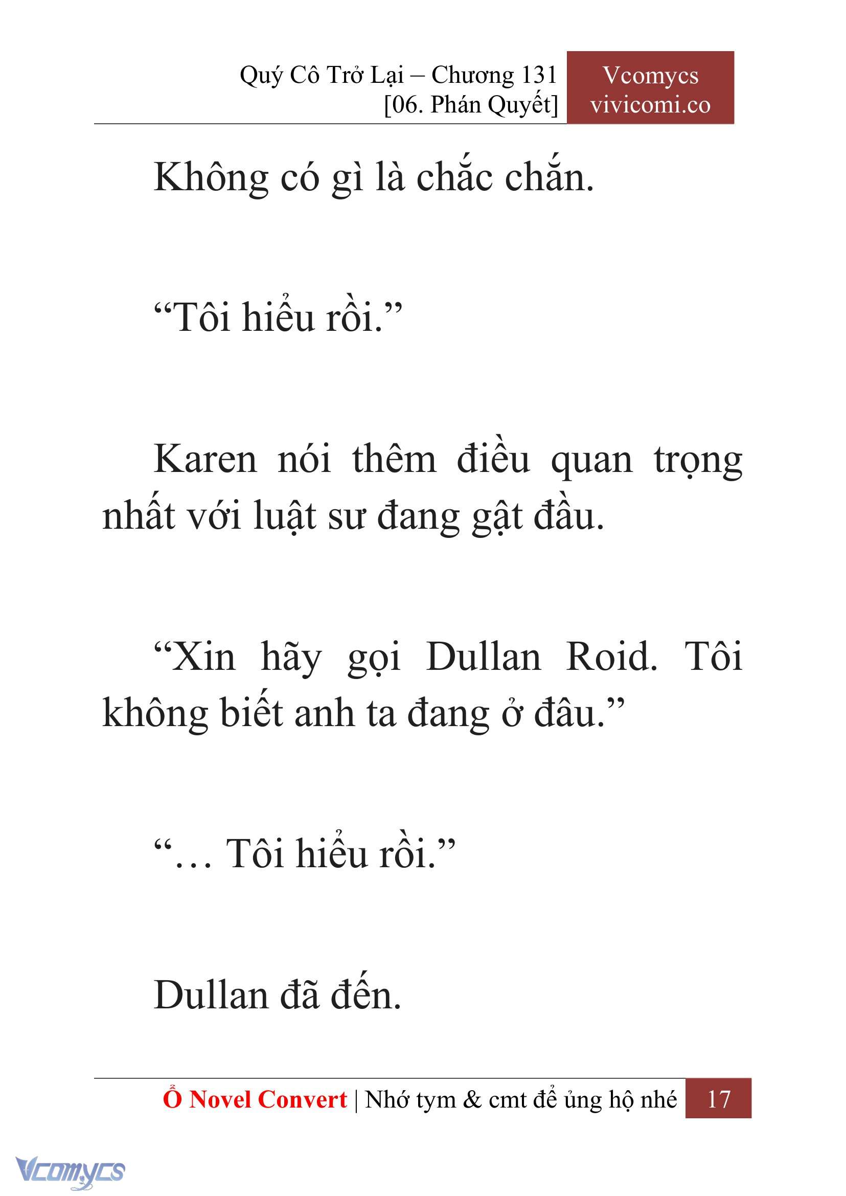 [Novel] Quý Cô Trở Lại Chap 131 - Trang 2