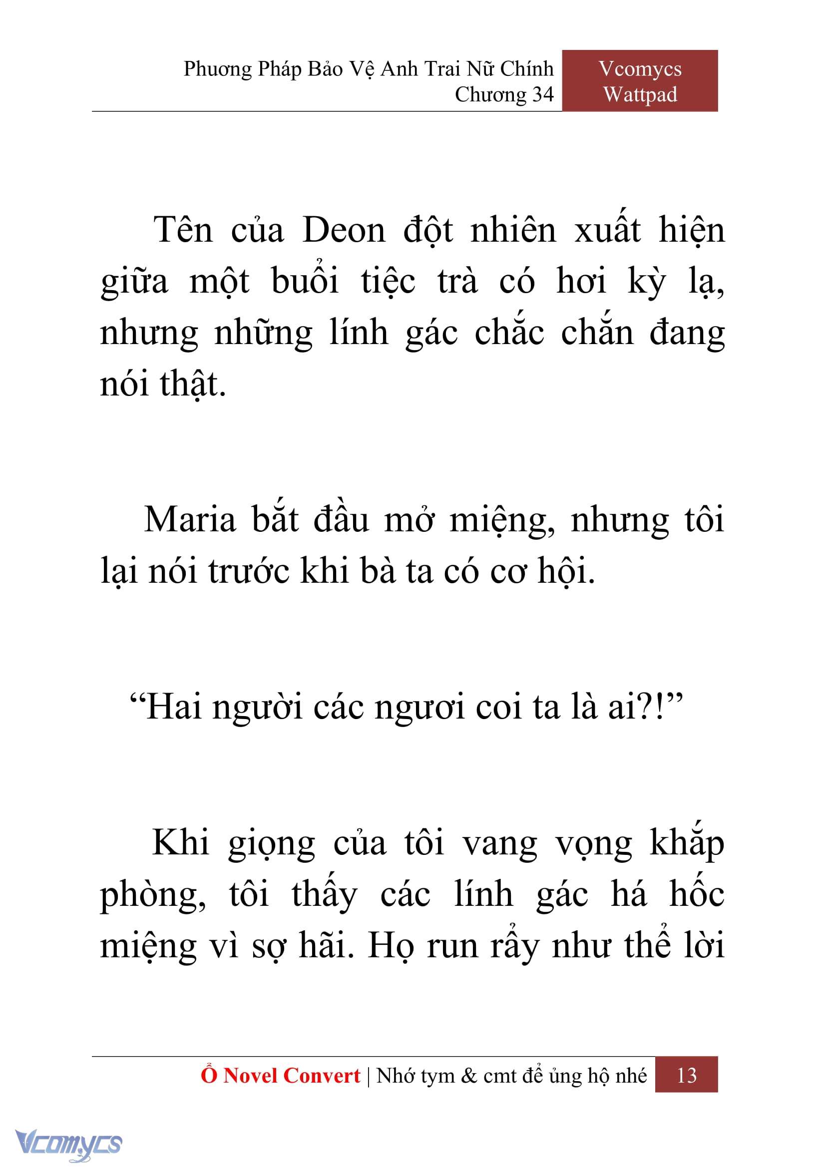 [Novel] Phương Pháp Bảo Vệ Anh Trai Nữ Chính Chap 34 - Trang 2