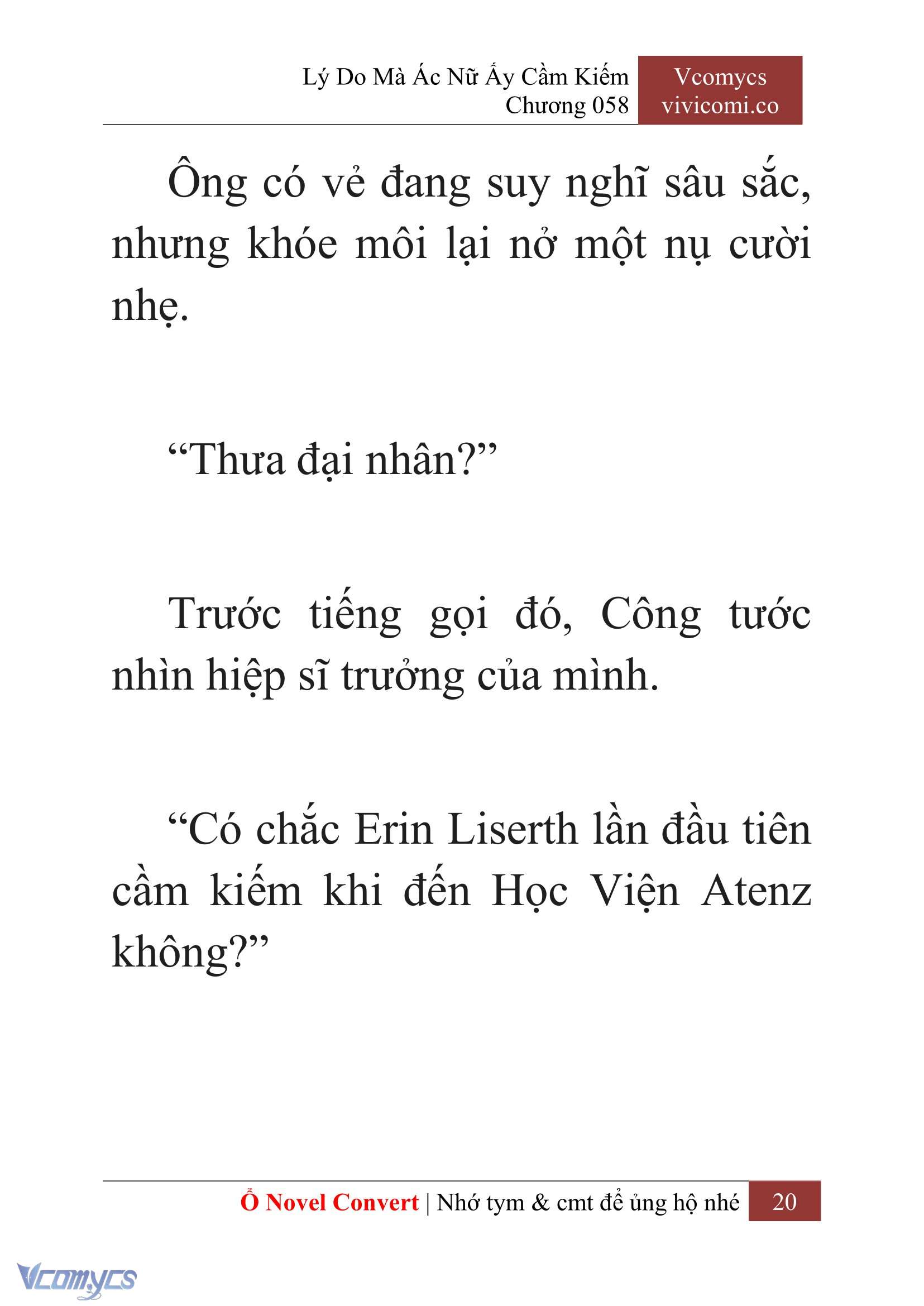 [Novel] Lý Do Mà Ác Nữ Ấy Cầm Kiếm Chap 58 - Trang 2