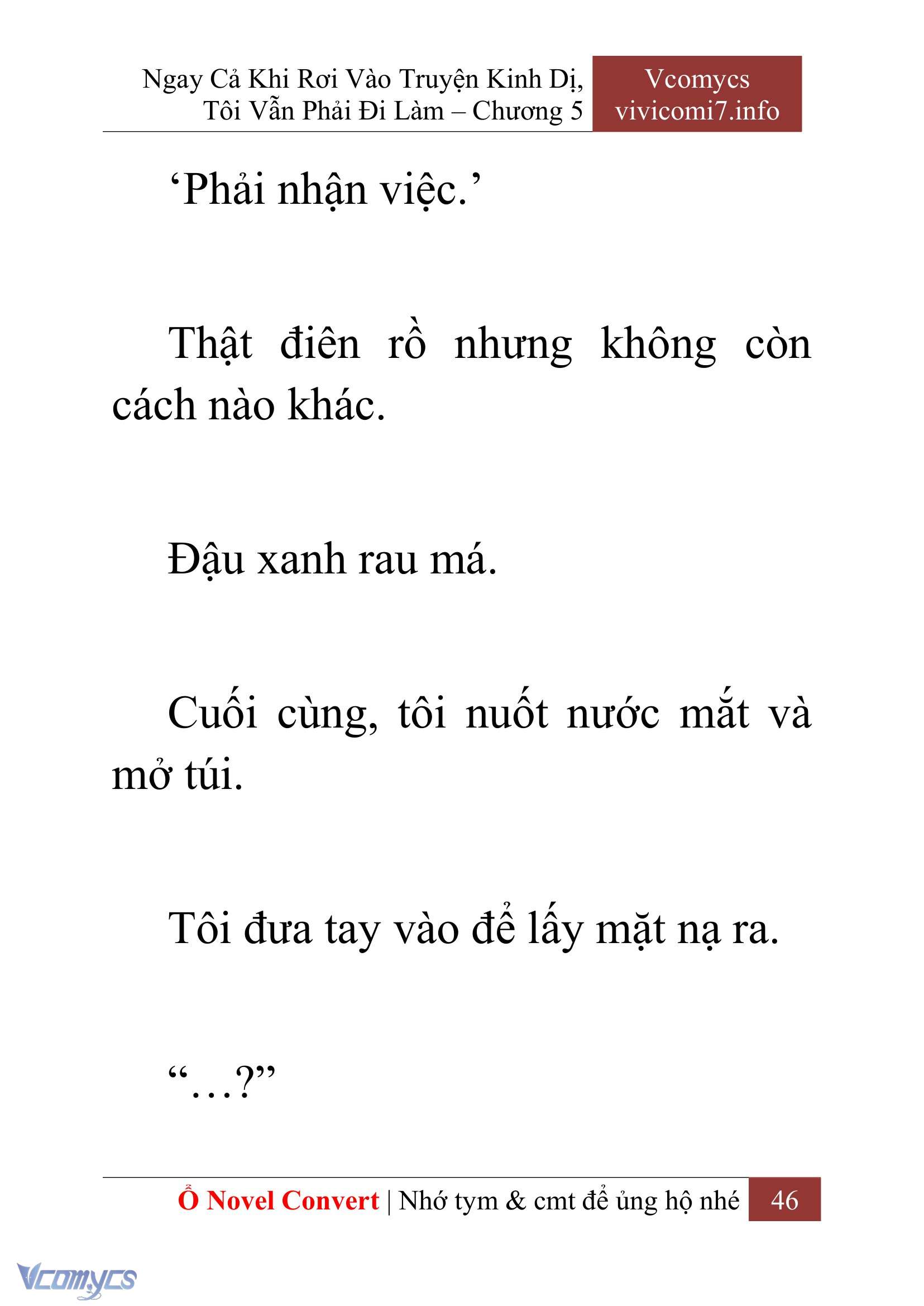 [Novel] Ngay Cả Khi Rơi Vào Truyện Kinh Dị, Tôi Vẫn Phải Đi Làm Chap 5 - Trang 2