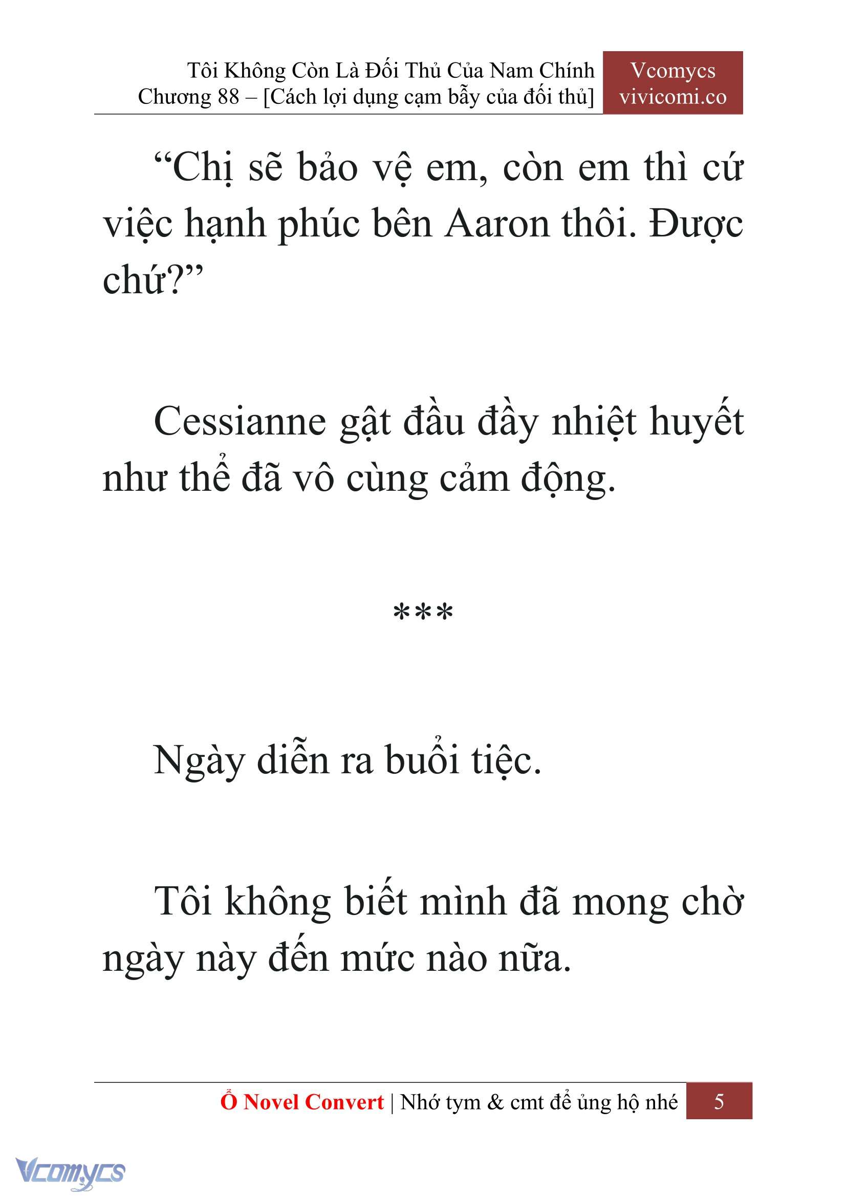 [Novel] Tôi Không Còn Là Đối Thủ Của Nam Chính Chap 88 - Trang 2