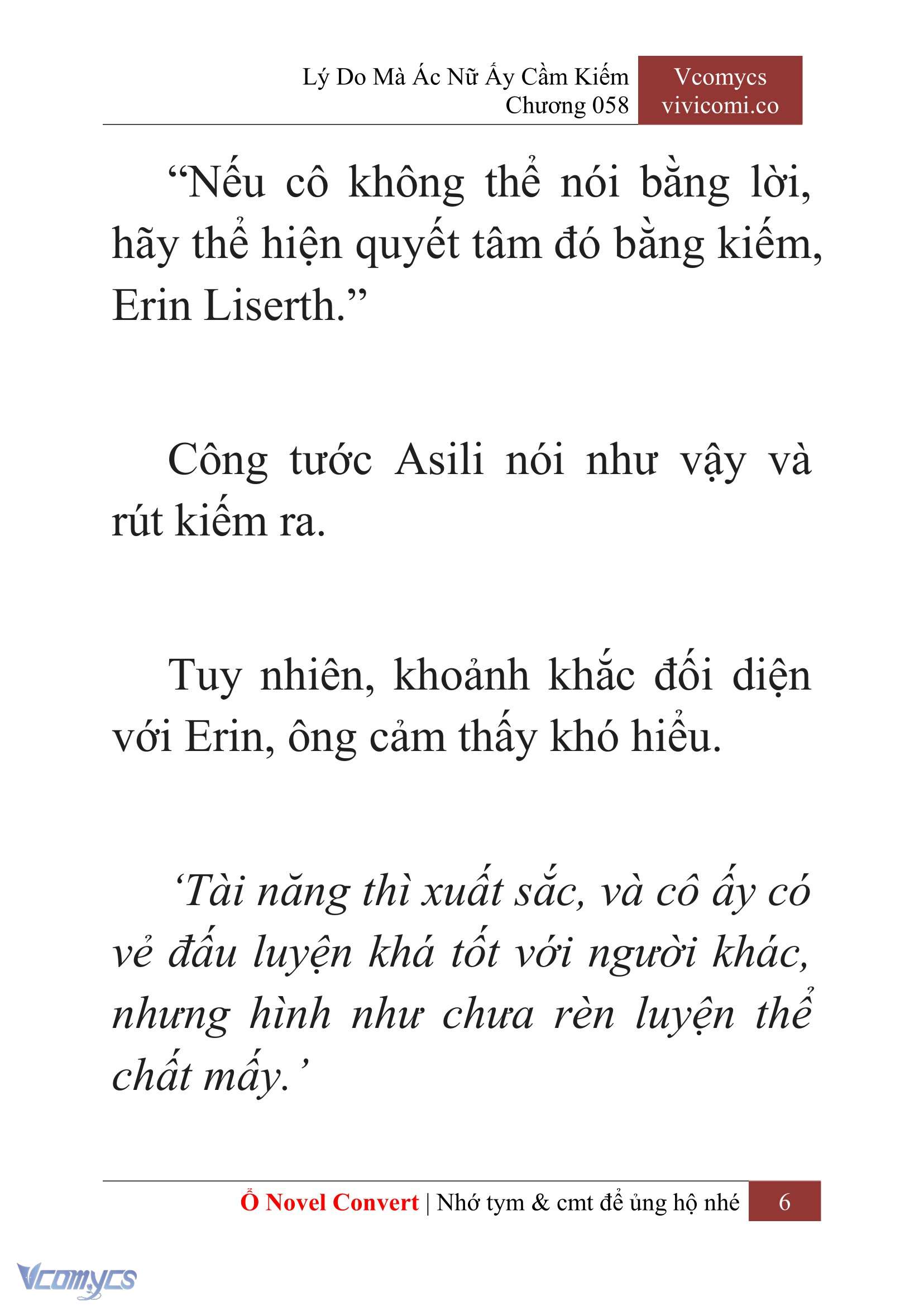 [Novel] Lý Do Mà Ác Nữ Ấy Cầm Kiếm Chap 58 - Trang 2