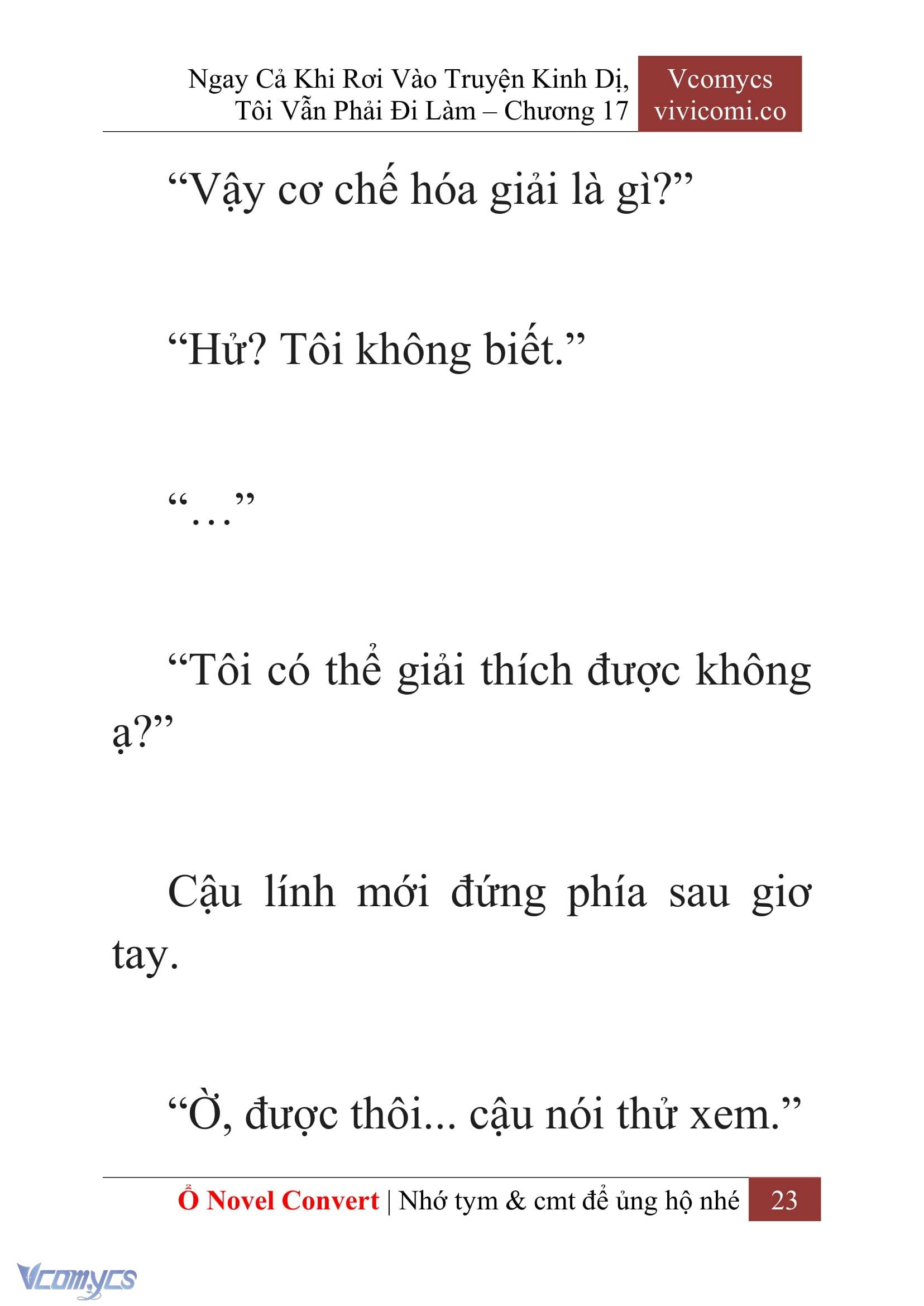 [Novel] Ngay Cả Khi Rơi Vào Truyện Kinh Dị, Tôi Vẫn Phải Đi Làm Chap 17 - Trang 2
