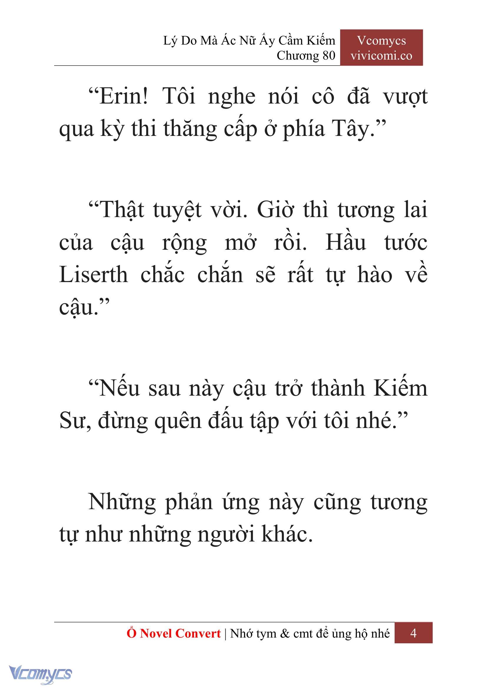 [Novel] Lý Do Mà Ác Nữ Ấy Cầm Kiếm Chap 80 - Trang 2