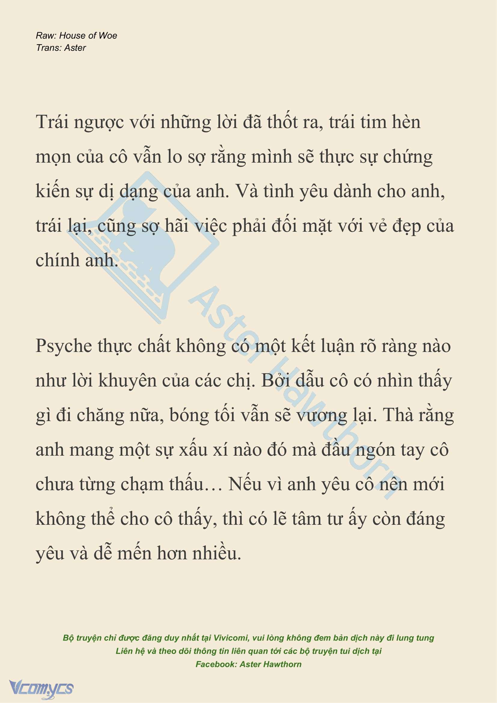 [NOVEL] Dành Cho Các Nữ Thần: Dành cho Psyche Chap 34 - Next 