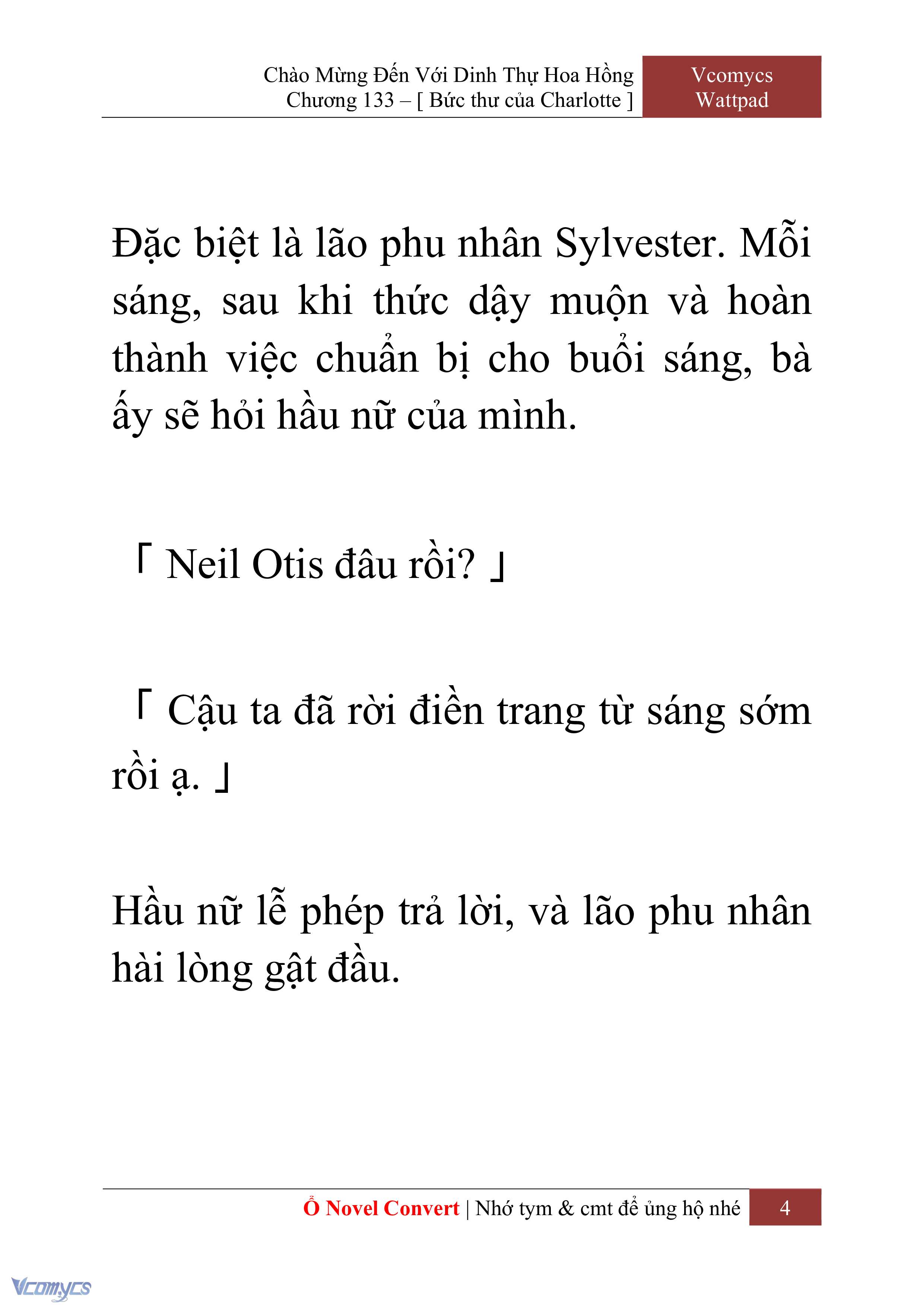 [Novel] Chào Mừng Đến Với Dinh Thự Hoa Hồng Chap 133 - Trang 2