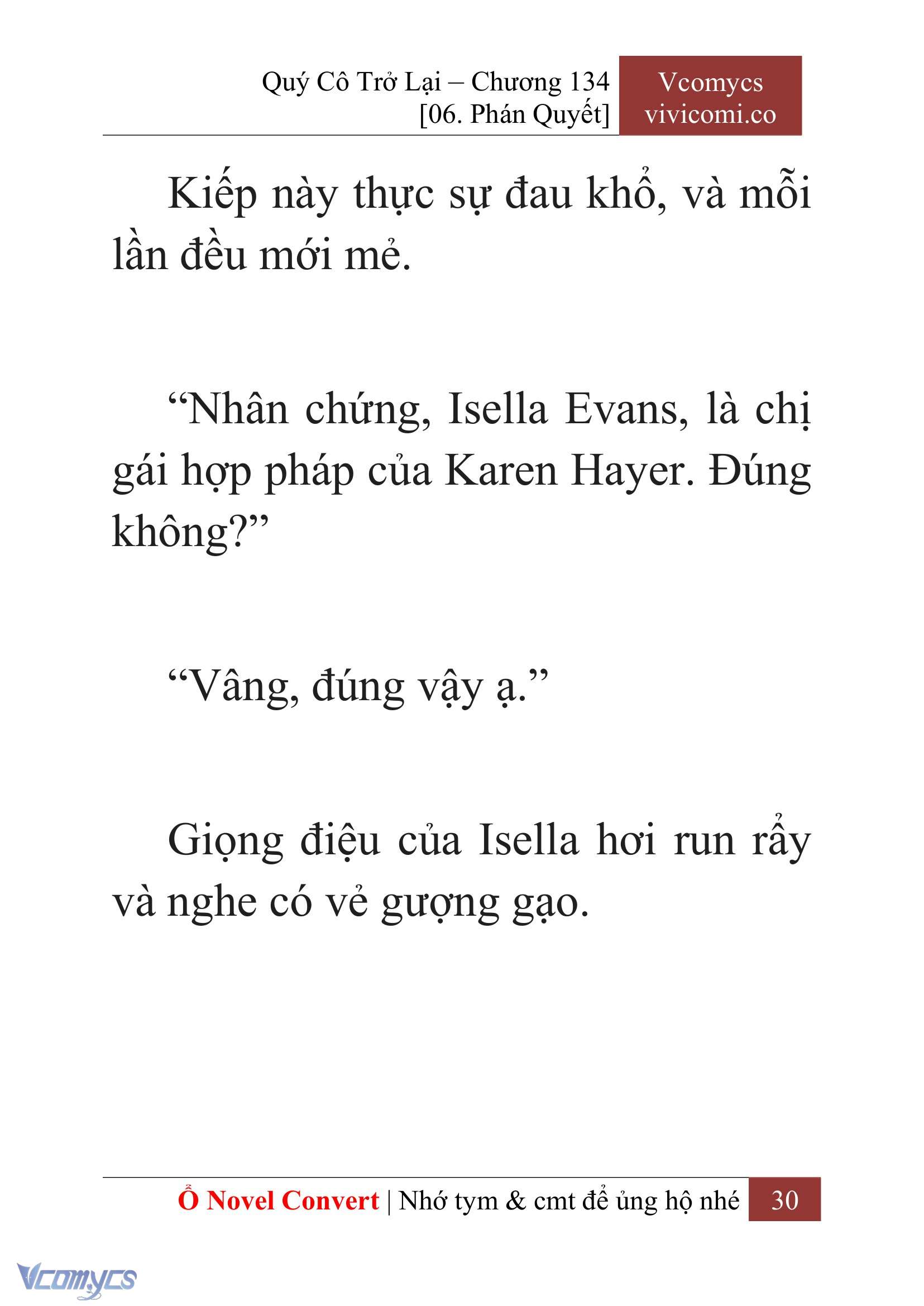[Novel] Quý Cô Trở Lại Chap 134 - Trang 2